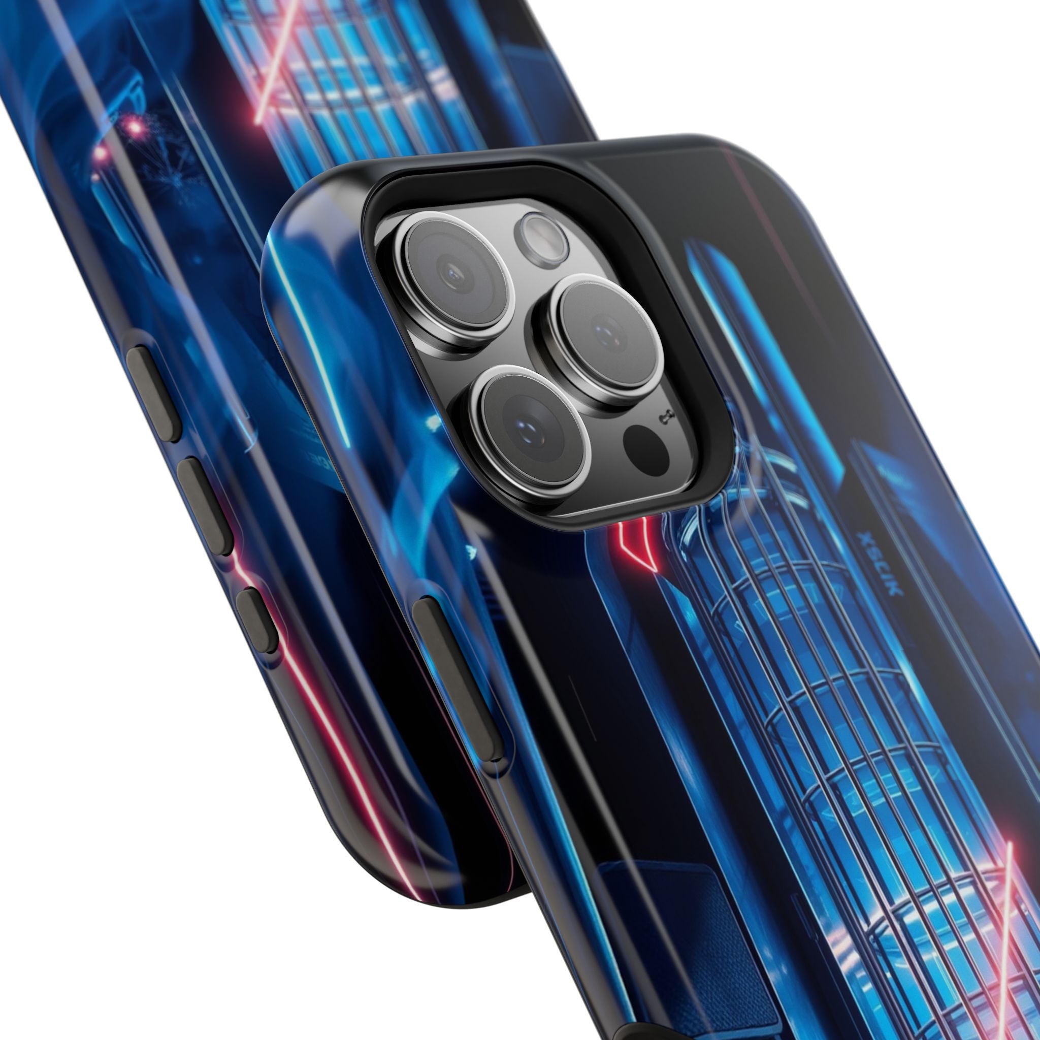 iPhone Midnight Blue And Silver Bauhaus Composition Slim Snap Case · iPhone Case