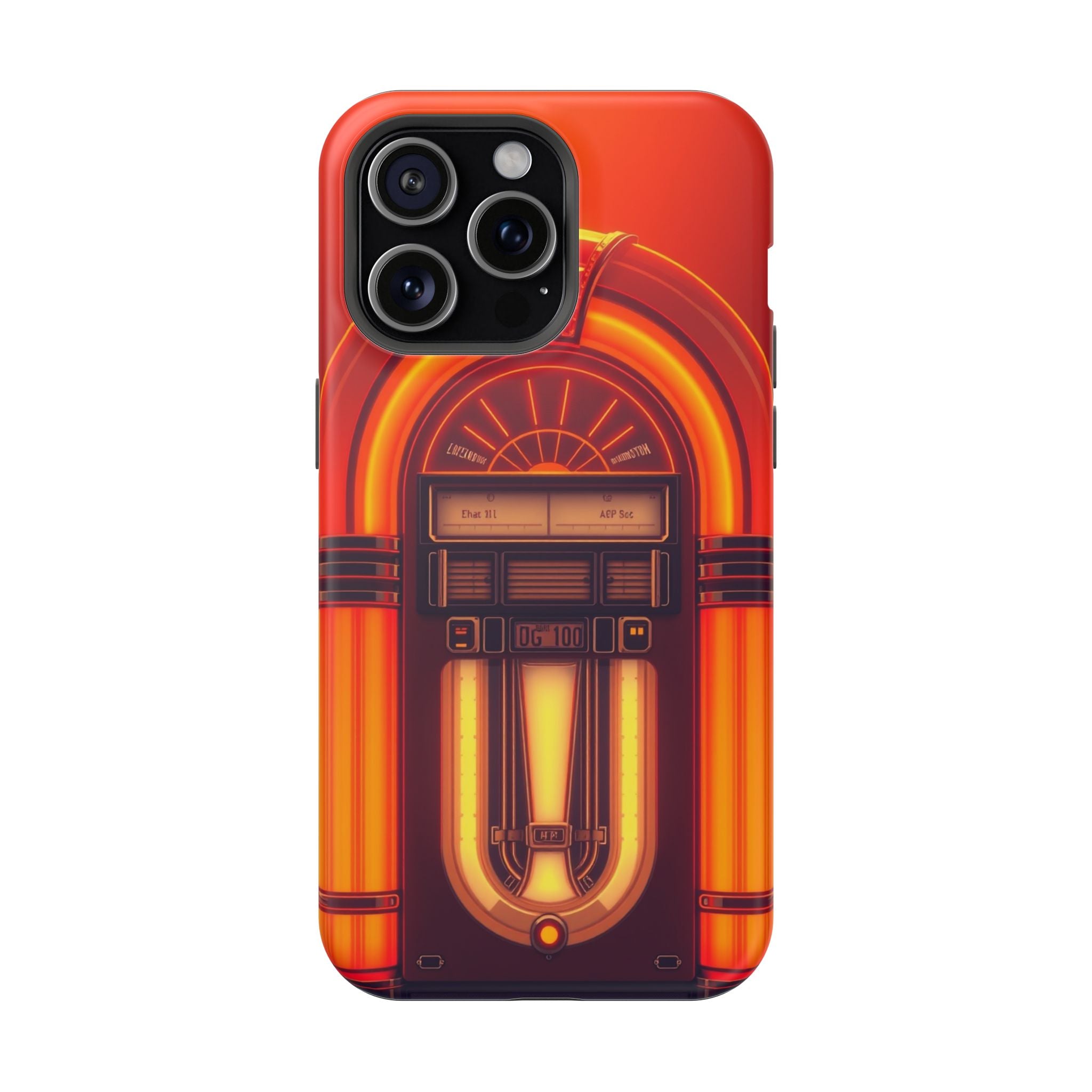 iPhone Jukebox Glow Neon Cyberpunk Bold Modern Everyday Snap Case · iPhone Case
