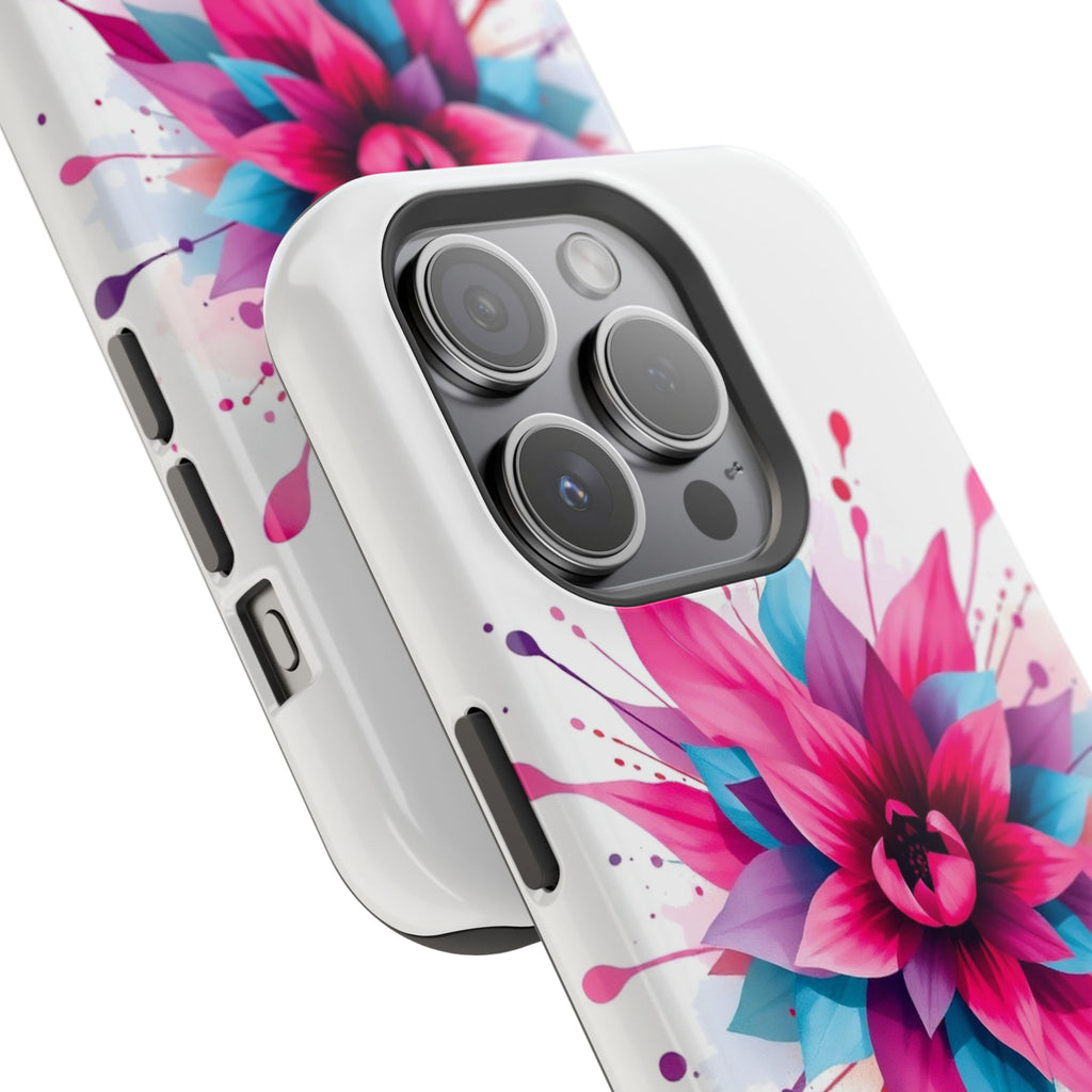 iPhone Floral Watercolor Splash Electric Art Slim iPhone Everyday · iPhone Case