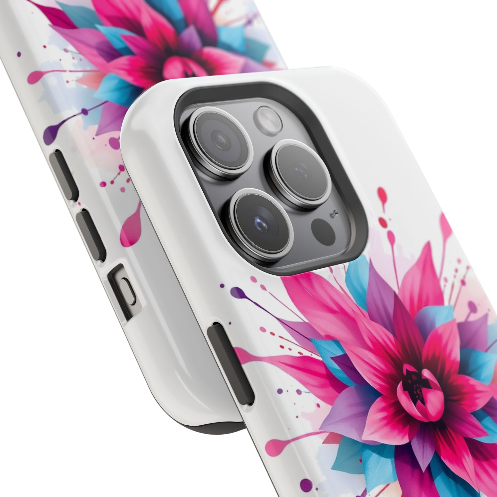 iPhone Floral Watercolor Splash Electric Art Slim iPhone Everyday · iPhone Case