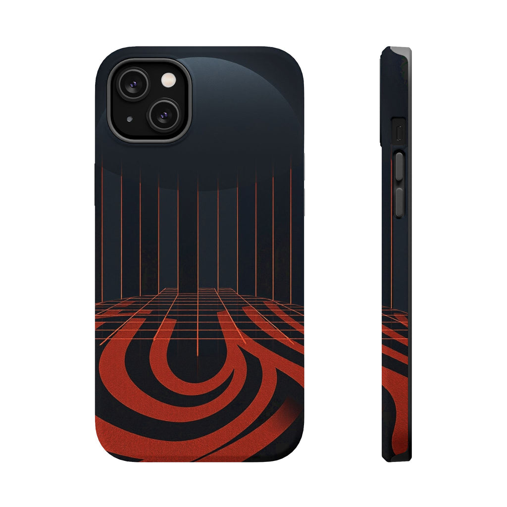 iPhone Op Art Grid Dark Gothic Ink Bold Modern Everyday Snap Case · iPhone Case