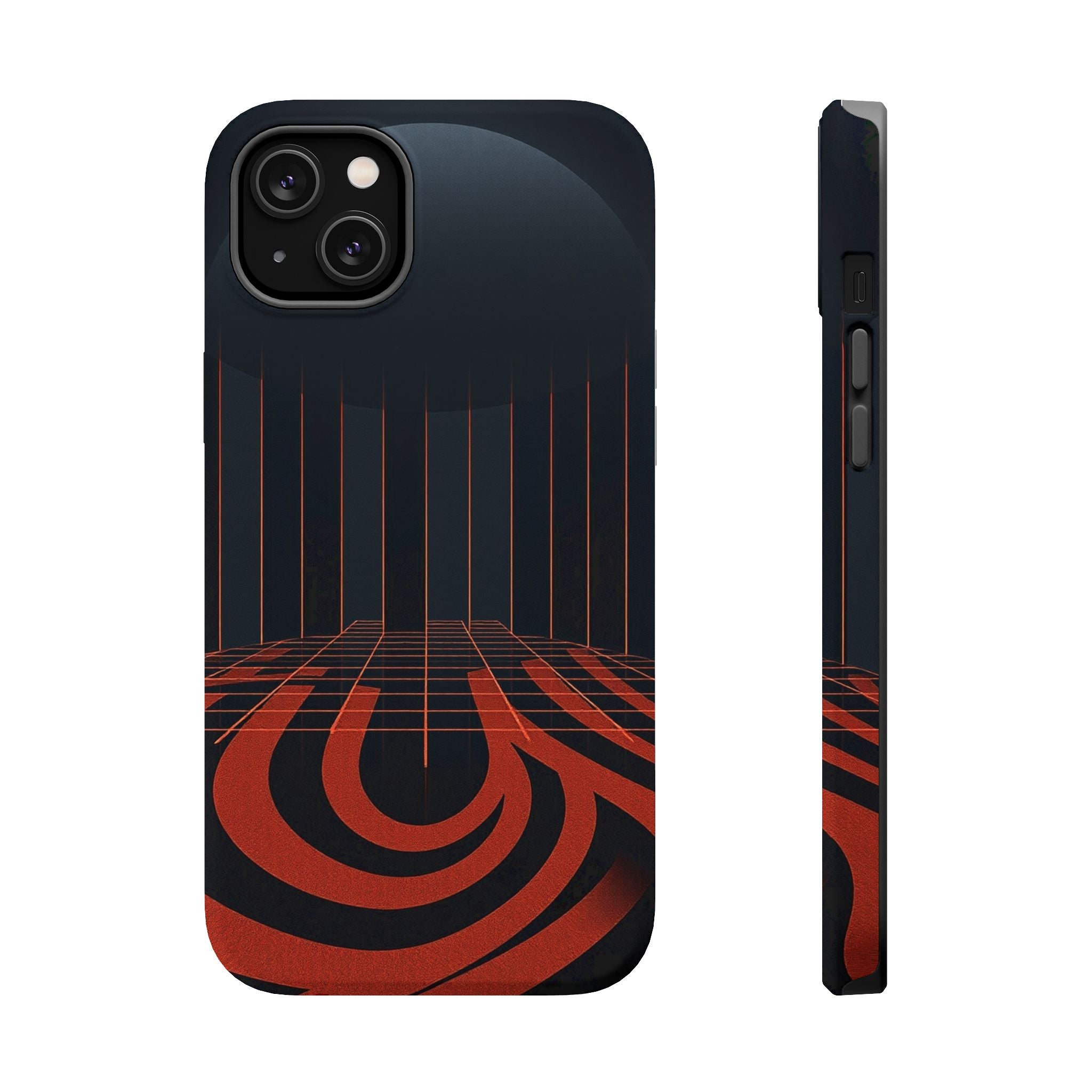 iPhone Op Art Grid Dark Gothic Ink Bold Modern Everyday Snap Case · iPhone Case