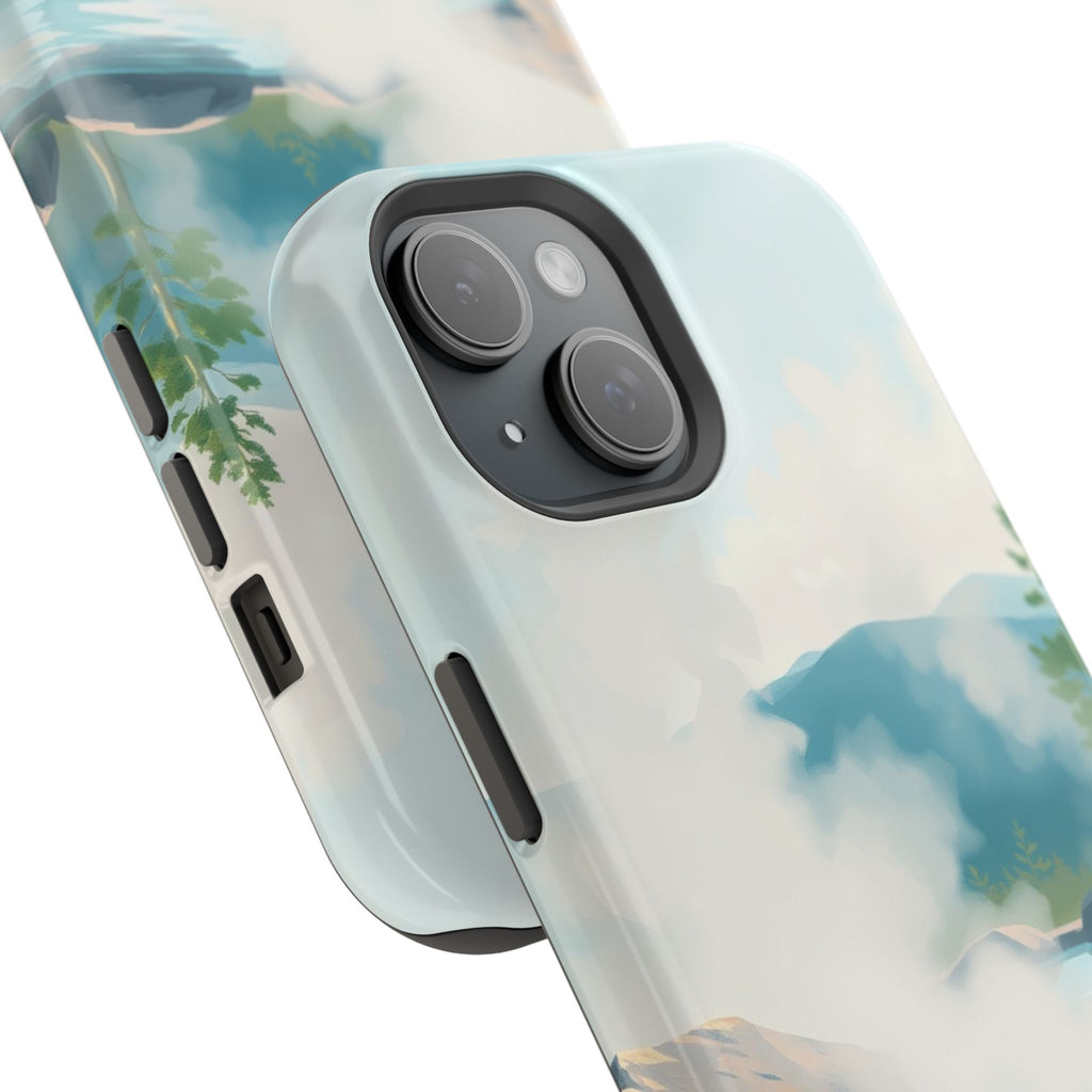iPhone Mint And Blush Hot Spring Steam Slim Everyday Designer Case · iPhone Case