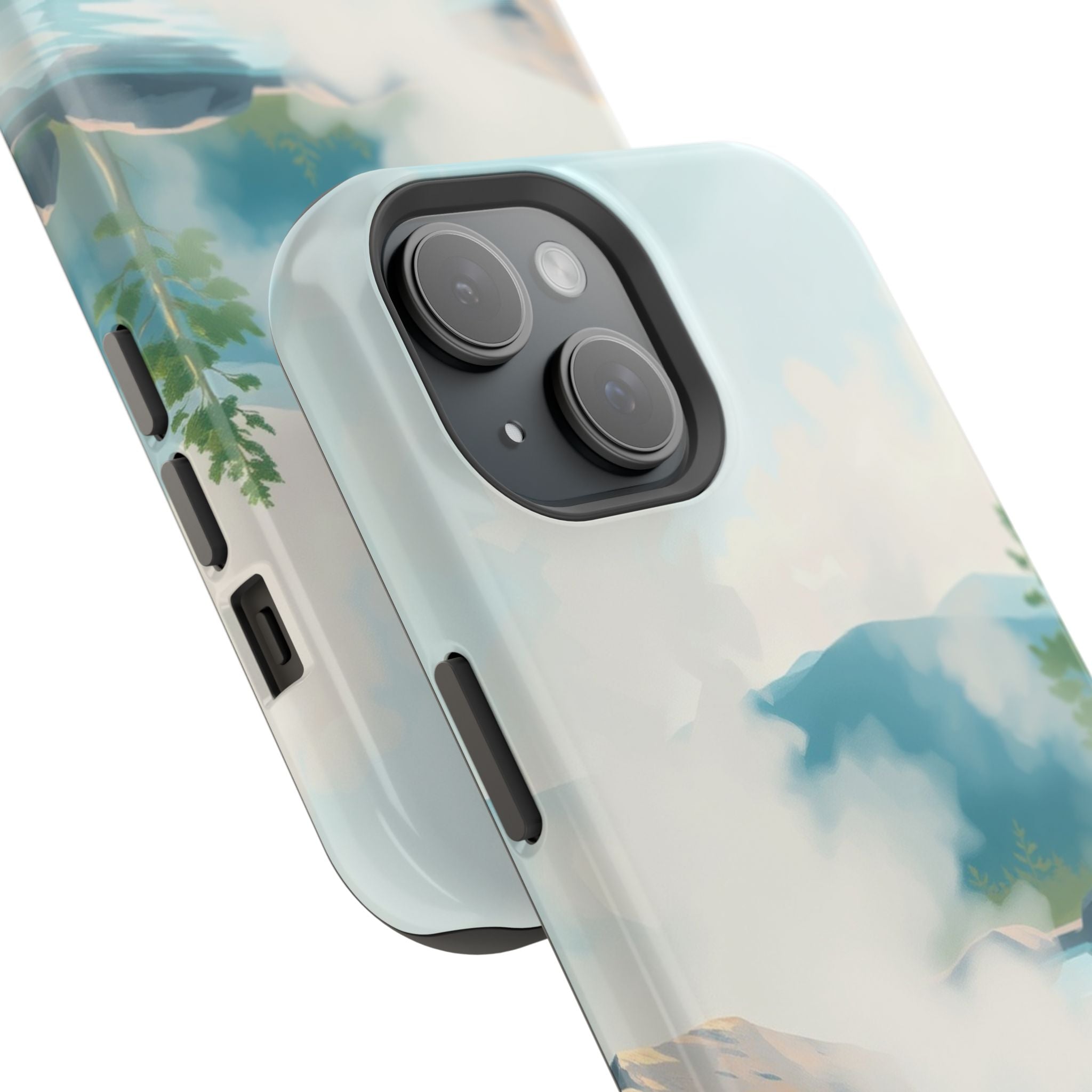 iPhone Mint And Blush Hot Spring Steam Slim Everyday Designer Case · iPhone Case