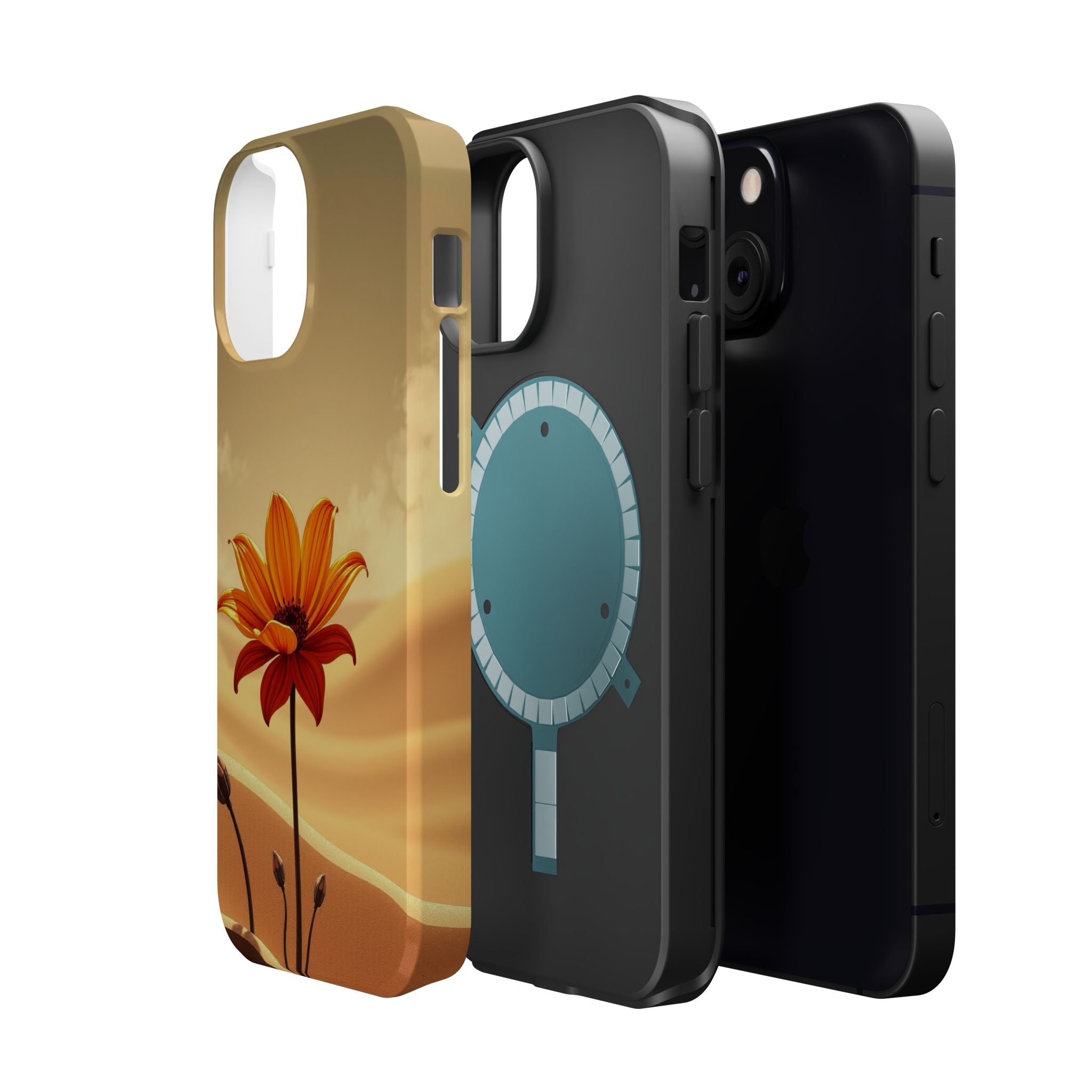 iPhone Neon Floral Dark Gothic Ink Bold Modern Everyday Snap Case · iPhone Case