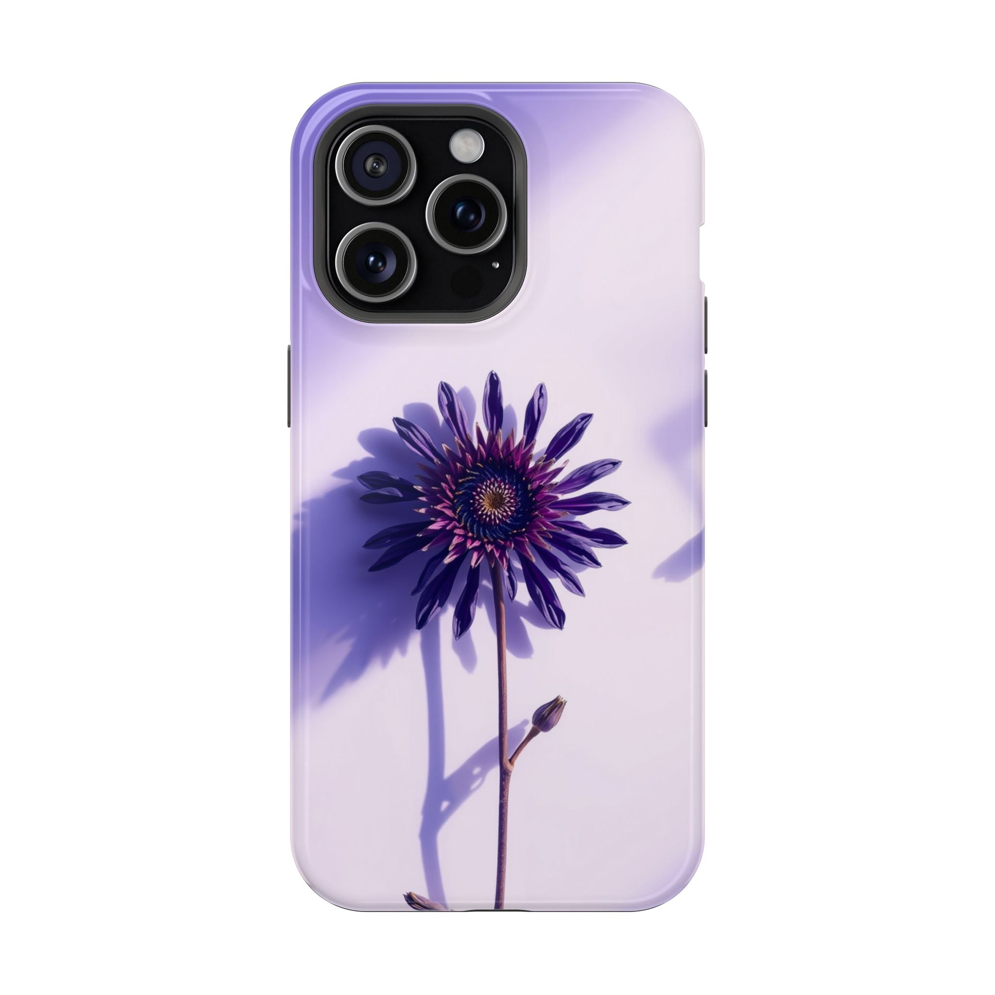 iPhone Indigo And Violet Dried Flower Flat Lay Soft iPhone Finish · iPhone Case