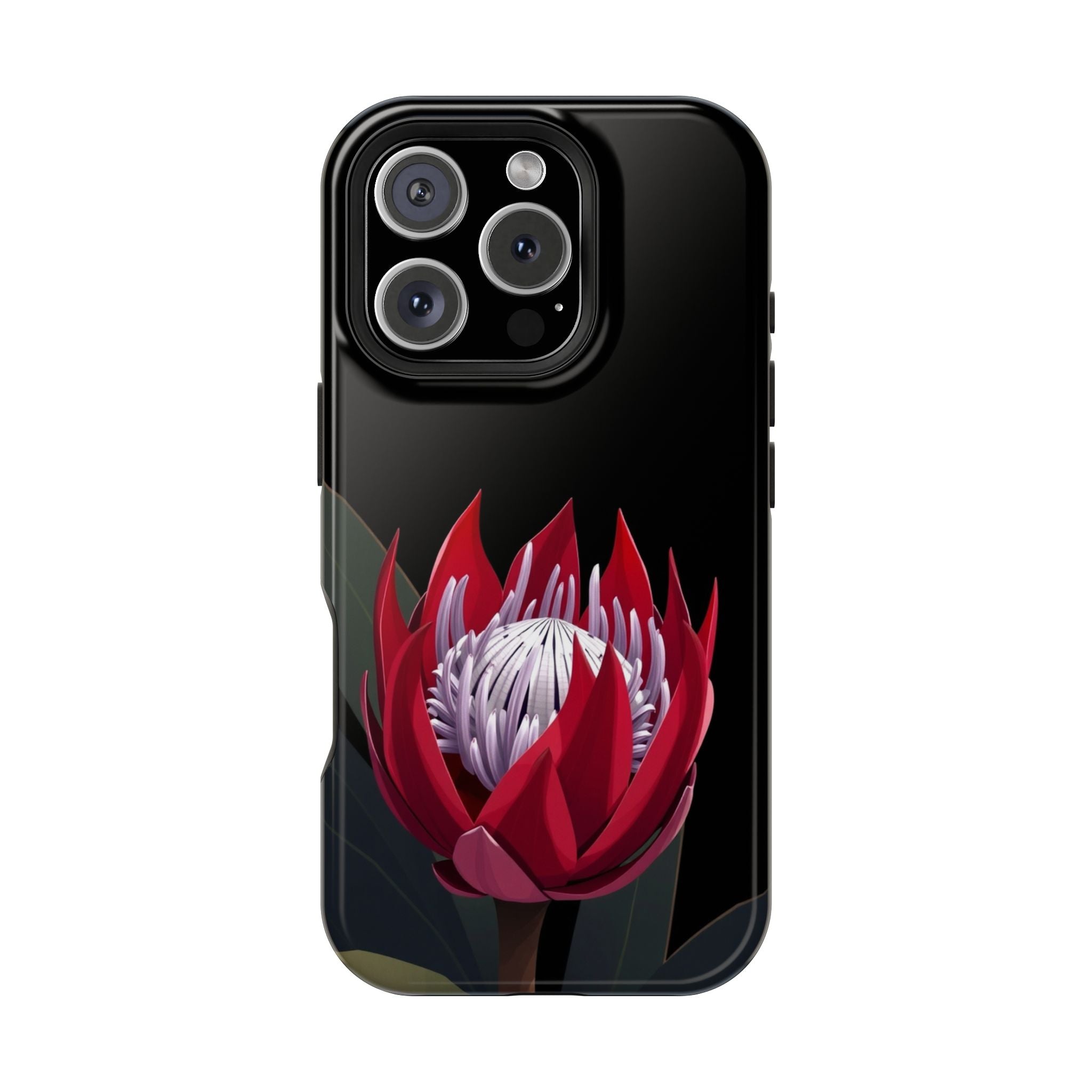 iPhone Black And Crimson Protea Bold Slim Everyday Designer Case · iPhone Case