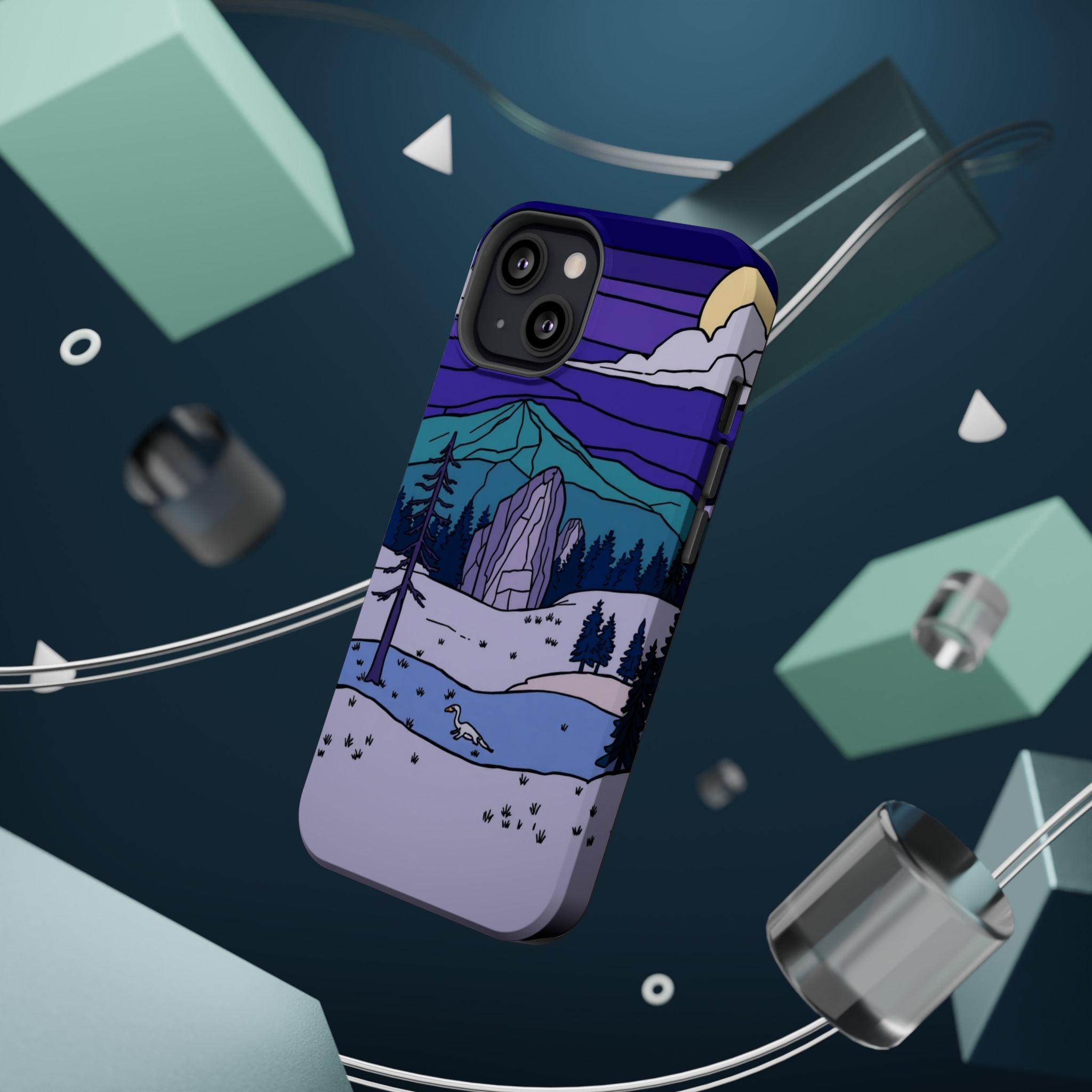 iPhone Pine Ridge Stained Glass Slim Everyday Designer Case · iPhone Case
