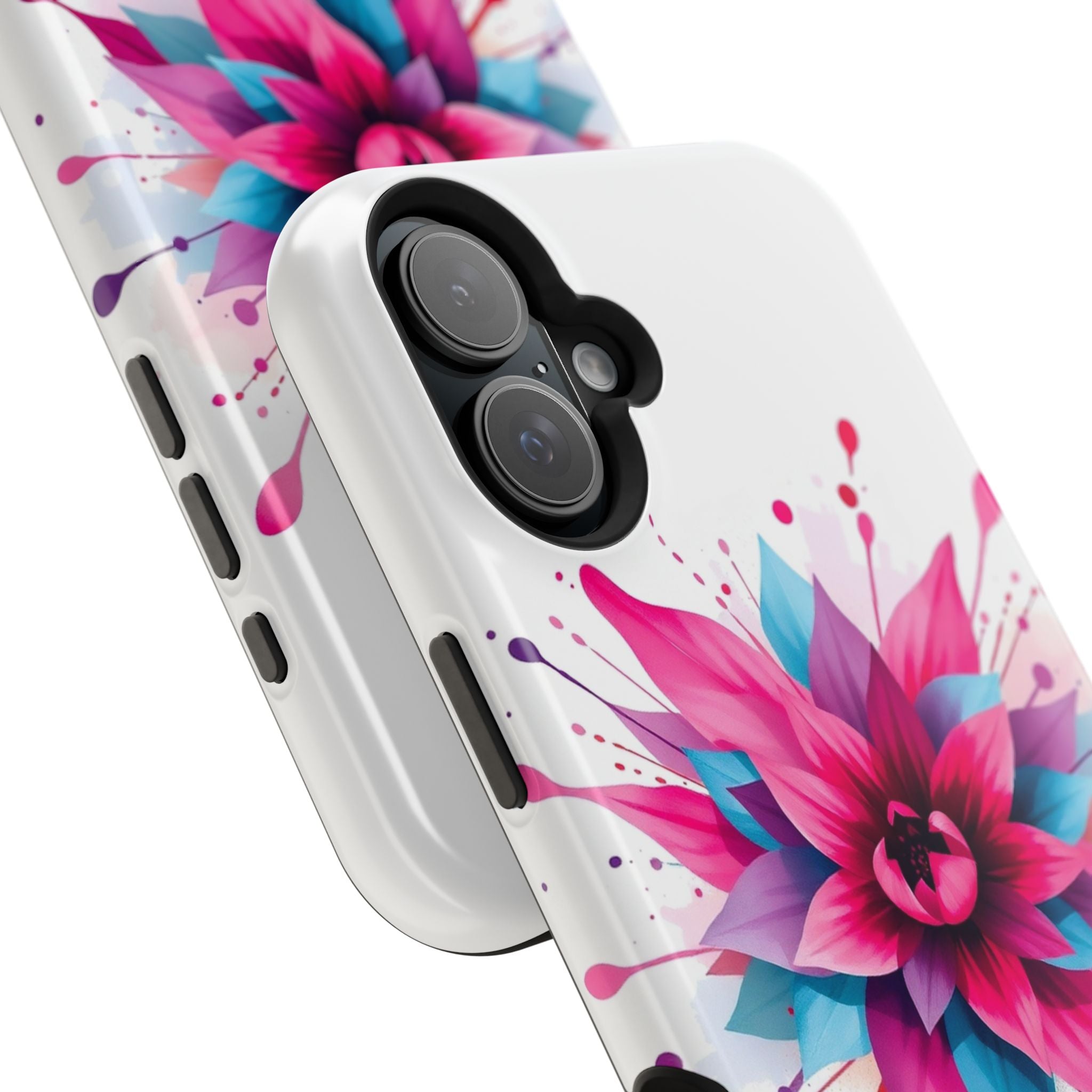 iPhone Floral Watercolor Splash Electric Art Slim iPhone Everyday · iPhone Case