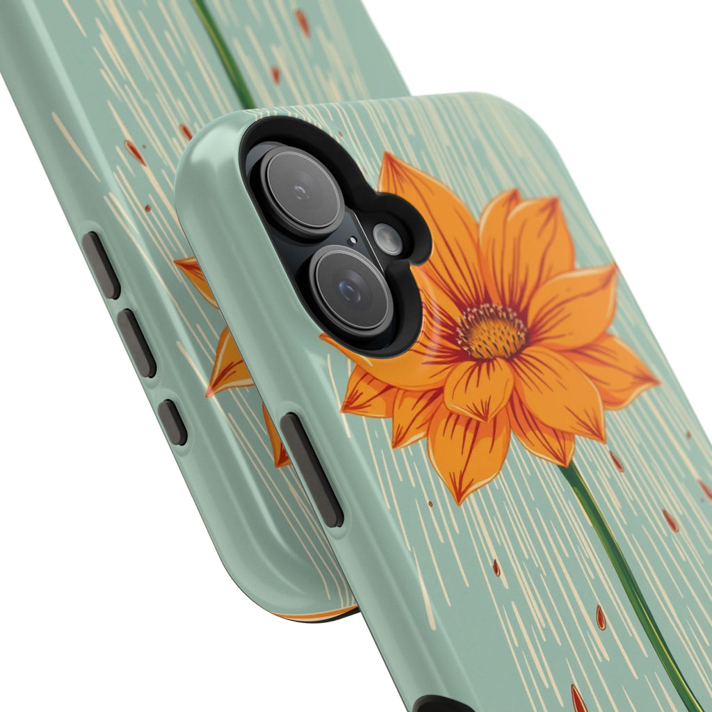 iPhone Spring Shower Bloom Vintage Retro Poster Soft iPhone Finish · iPhone Case