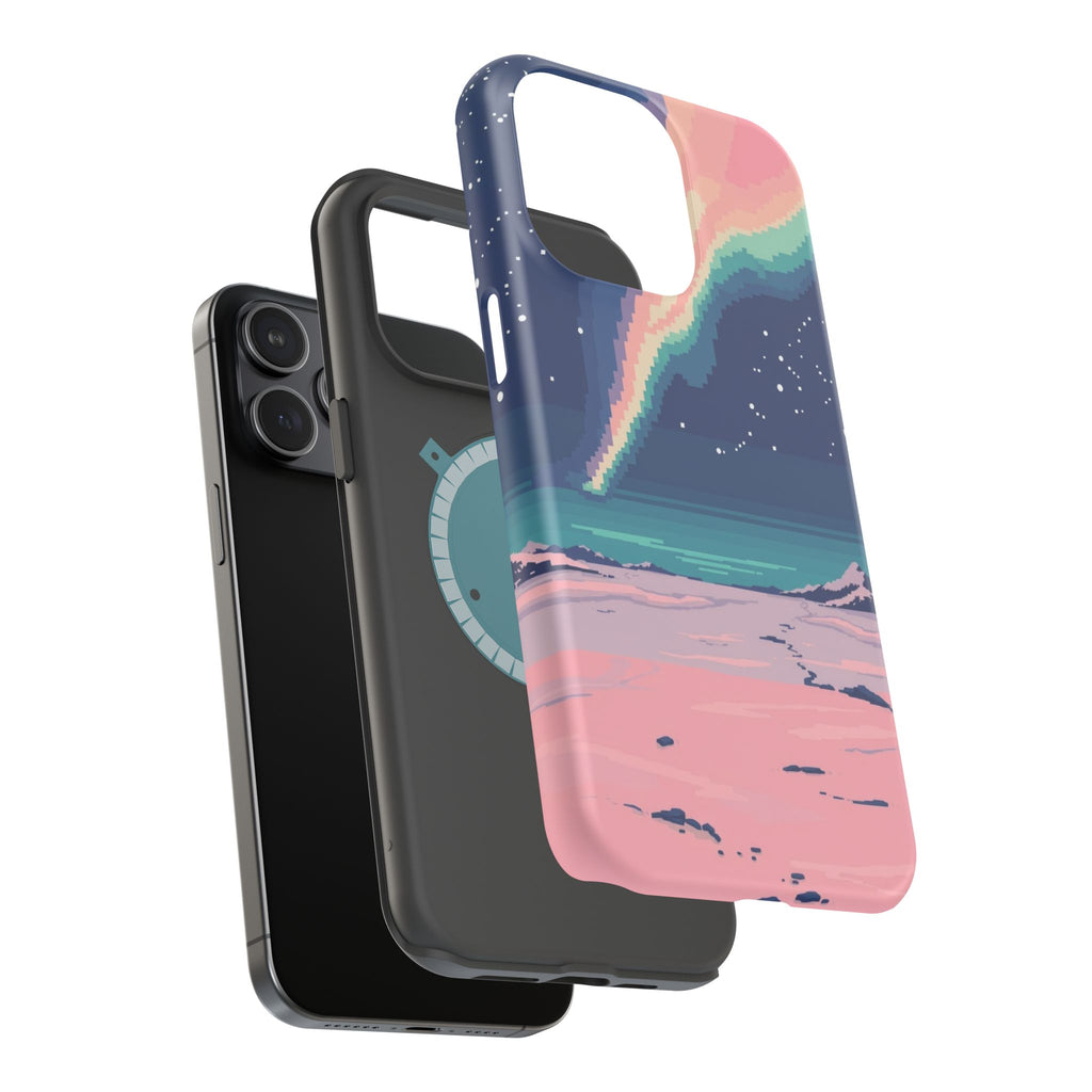 iPhone Mint And Blush Northern Lights Slim Everyday Designer Case · iPhone Case