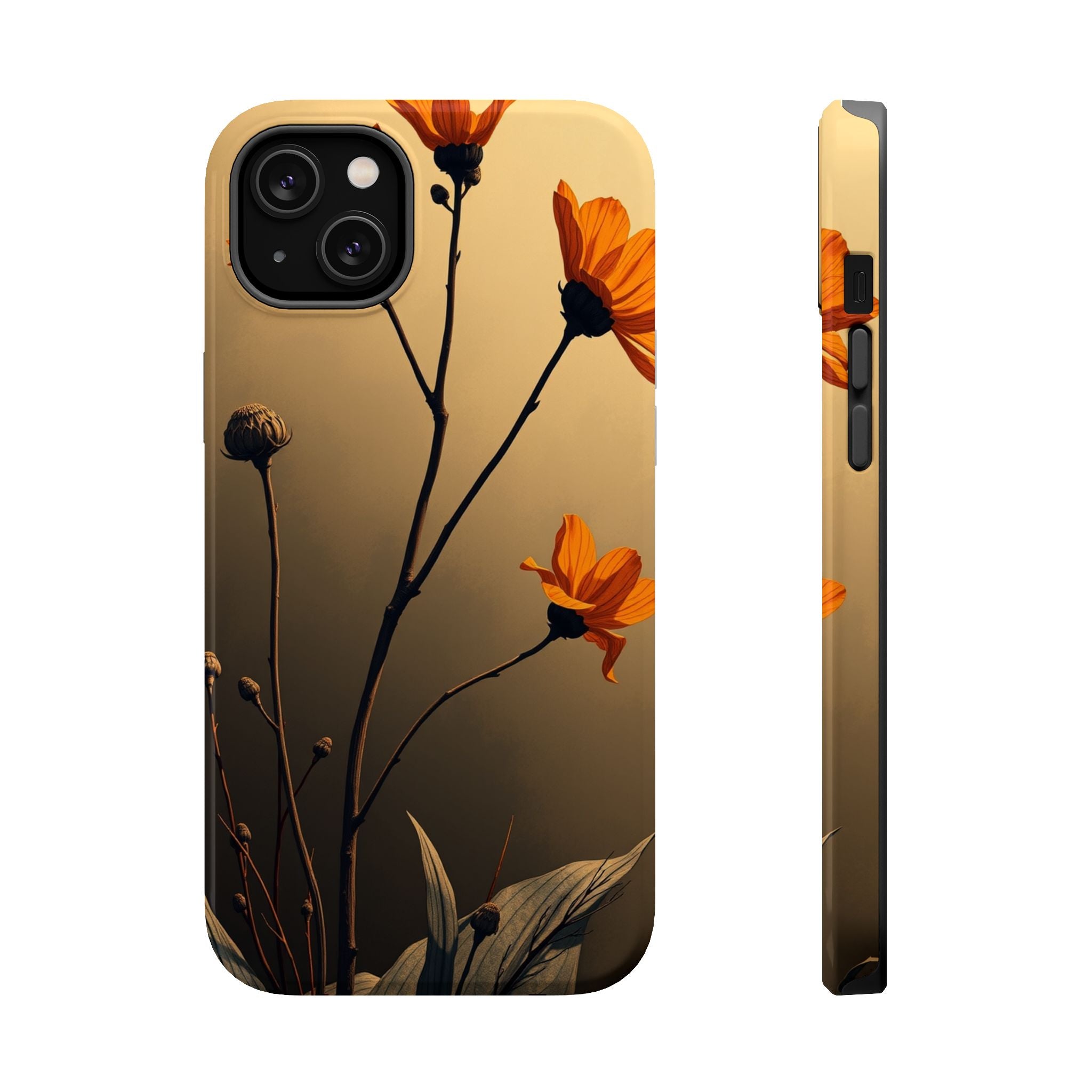 iPhone Burnt Orange And Sand Botanical Illustration Gal Slim Snap Case · iPhone
