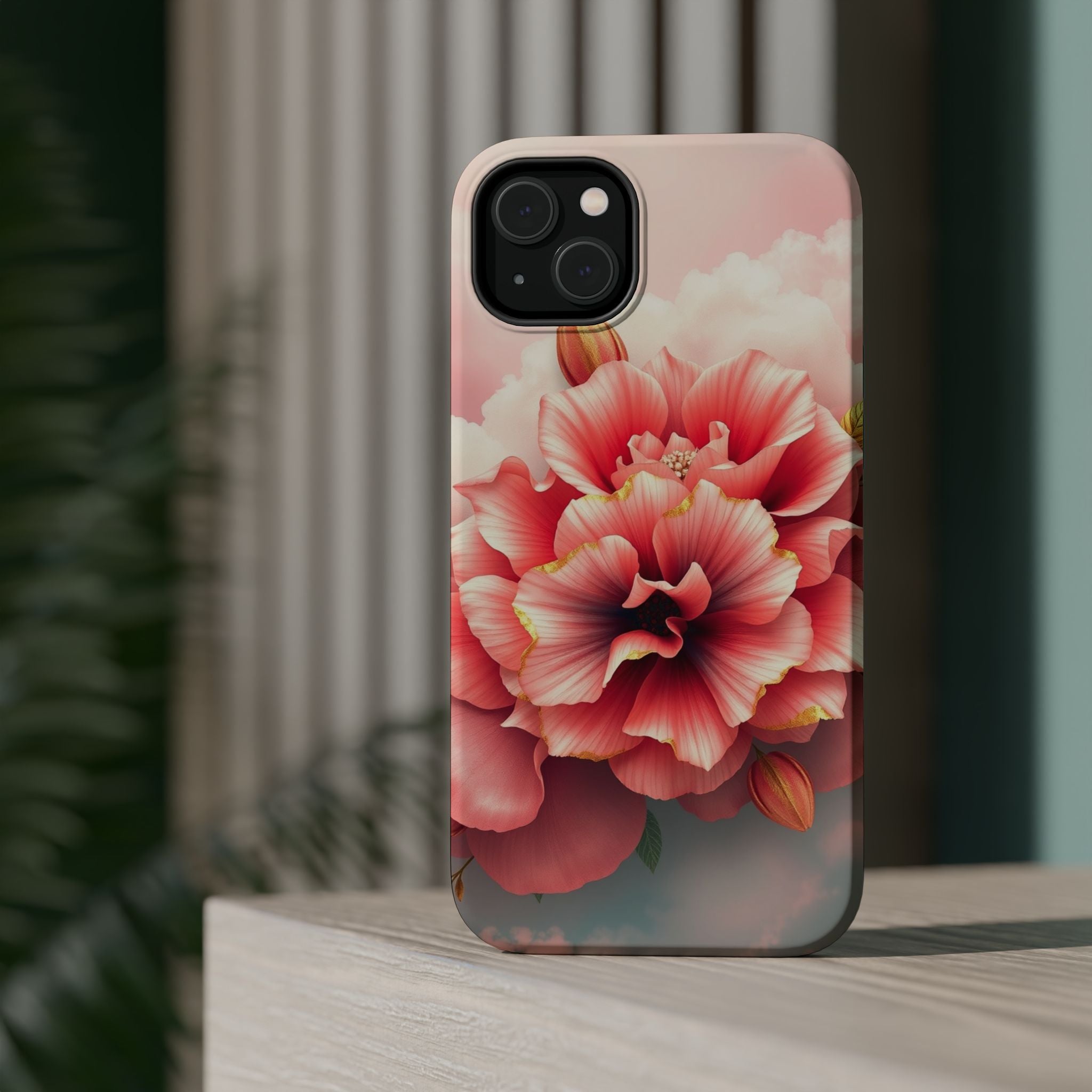 iPhone Pastel Floral Cloud Gold Foil Luxury Slim iPhone Everyday · iPhone Case