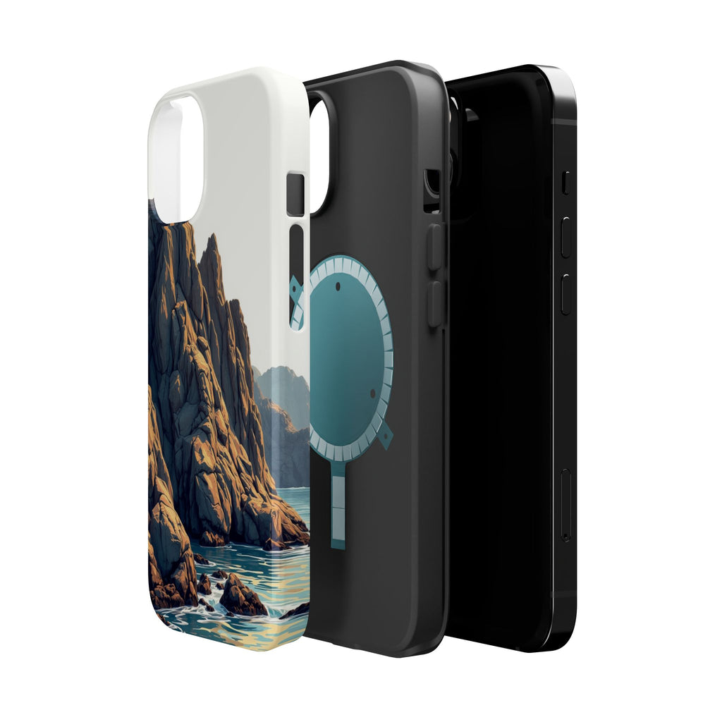 iPhone Mustard And Rust Rocky Coastline Slim Everyday iPhone Designer · iPhone C
