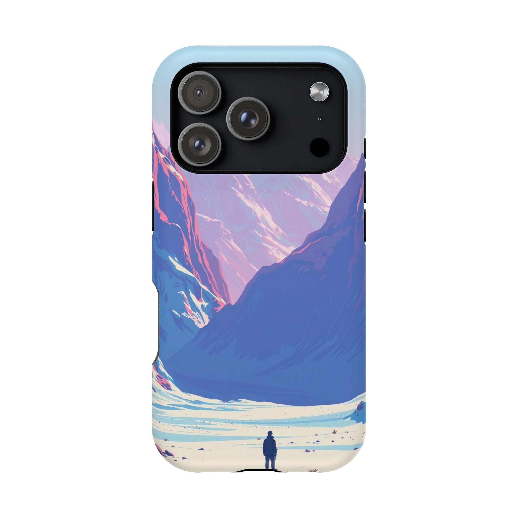 iPhone Cyan And Magenta Tundra Expanse Slim Everyday Designer Case · iPhone Case