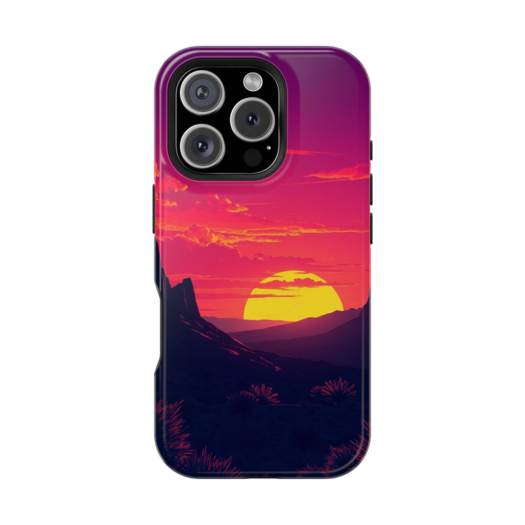 iPhone Cyan And Magenta Mesa Sunset Slim Everyday Designer Case · iPhone Case