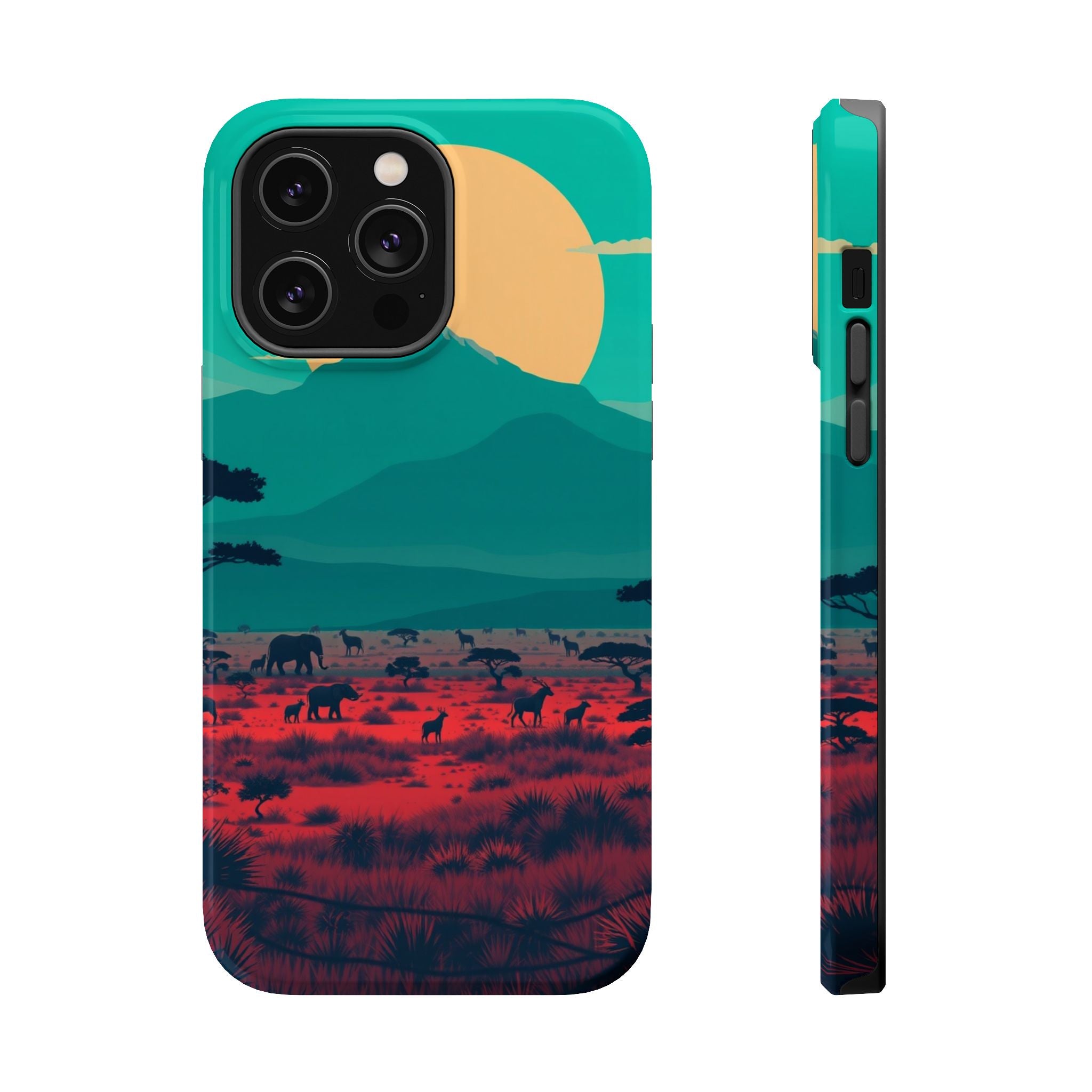iPhone Savanna Horizon Vintage Retro Poster Slim iPhone Everyday · iPhone Case