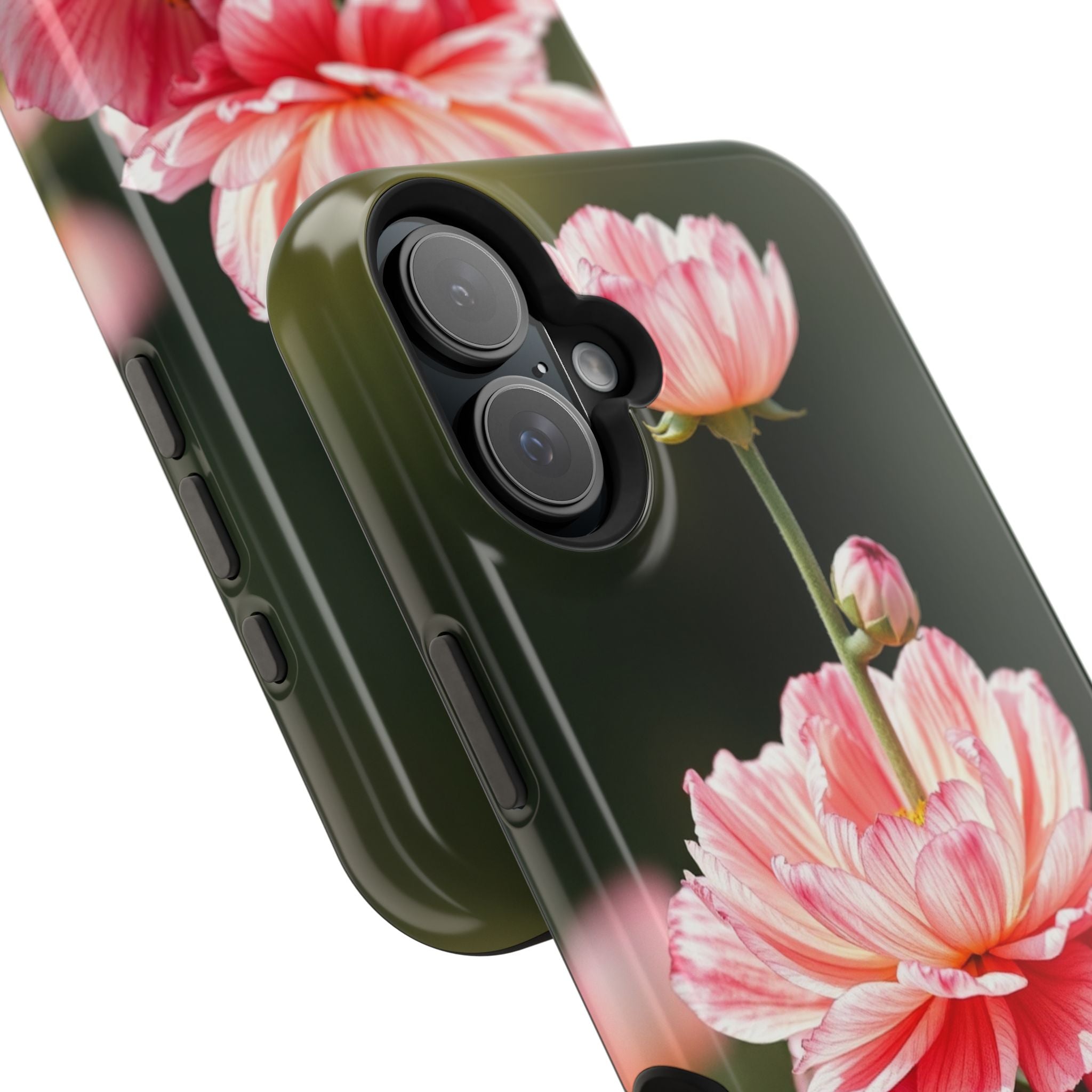 iPhone Ranunculus Stack Vibrant Watercolor Slim Snap Case · iPhone Case