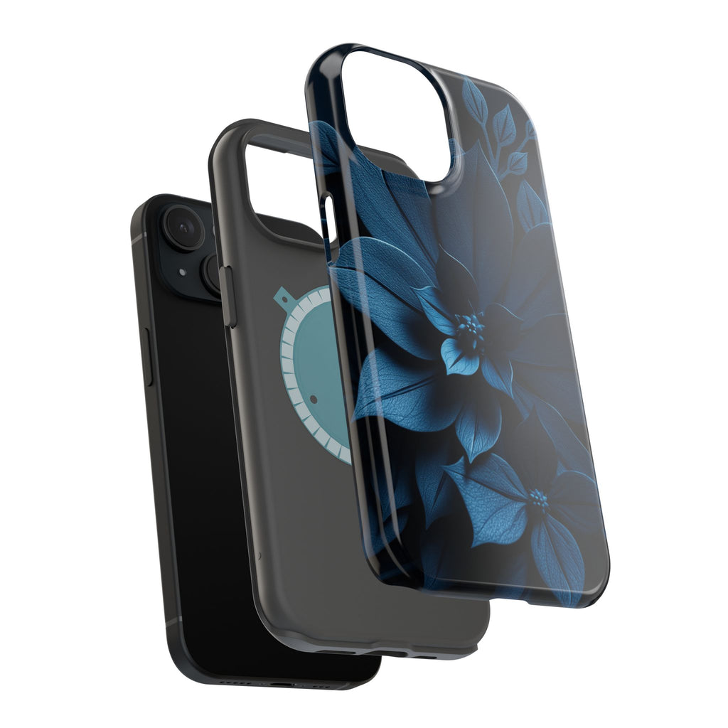 iPhone Midnight Blue And Silver Floral Dark Academia iPhone Slim · iPhone Case