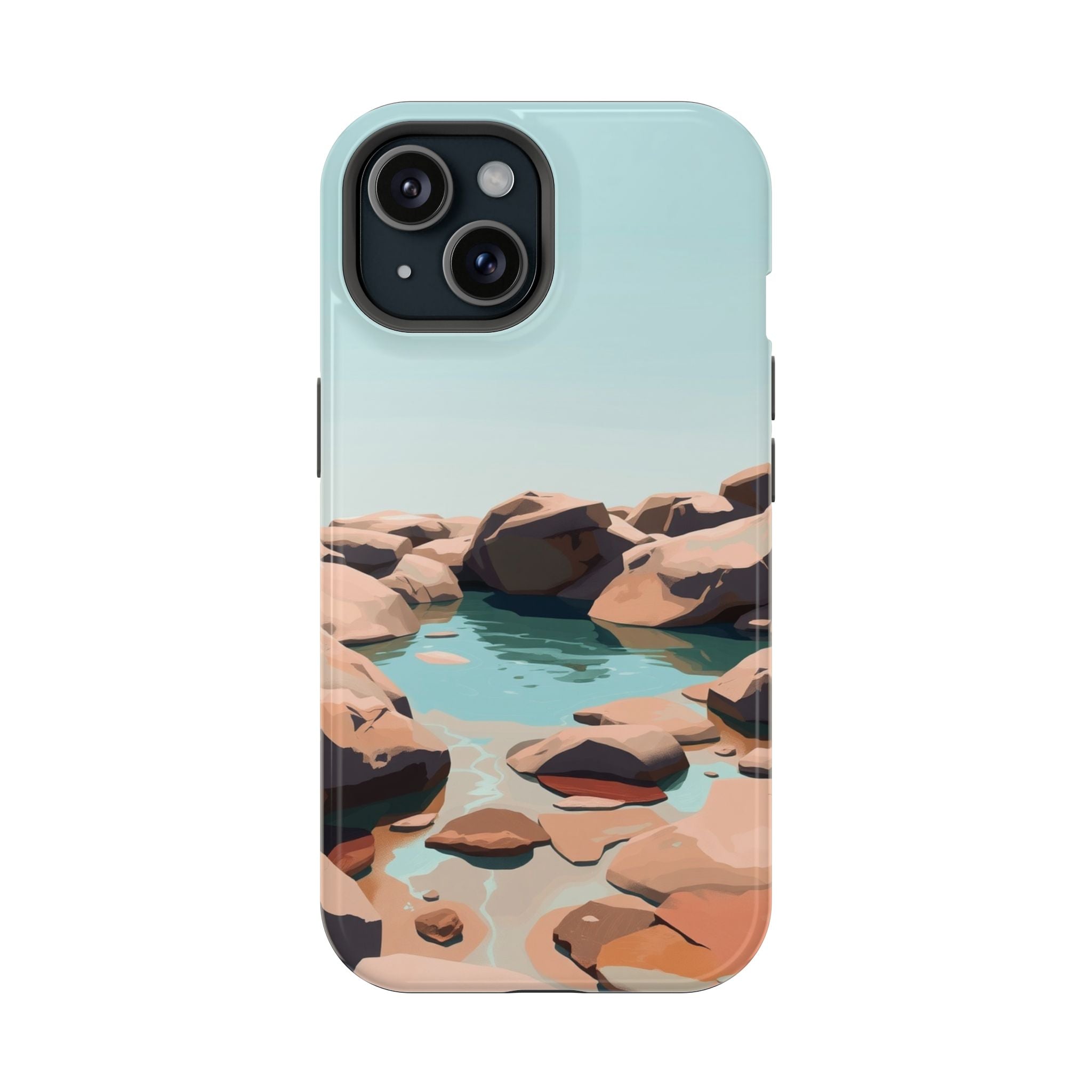 iPhone Tidal Pool Oil Painting Impressionist Slim iPhone Everyday · iPhone Case