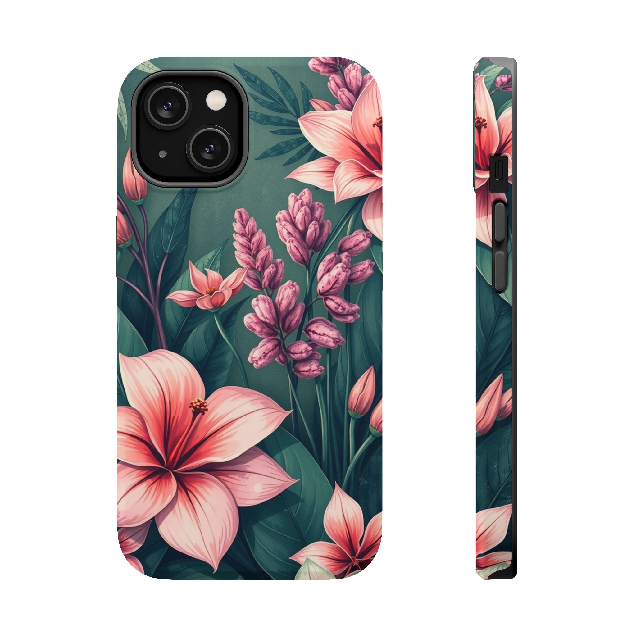 iPhone Mint And Blush Jungle Floral Slim Everyday Designer Case · iPhone Case