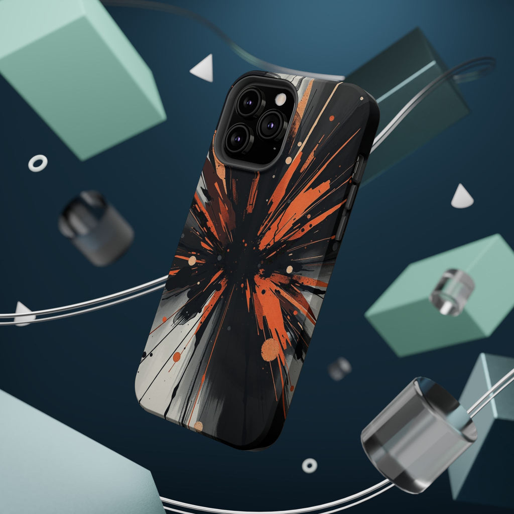 iPhone Charcoal And Copper Abstract Expressionist iPhone Burst Slim · iPhone Cas
