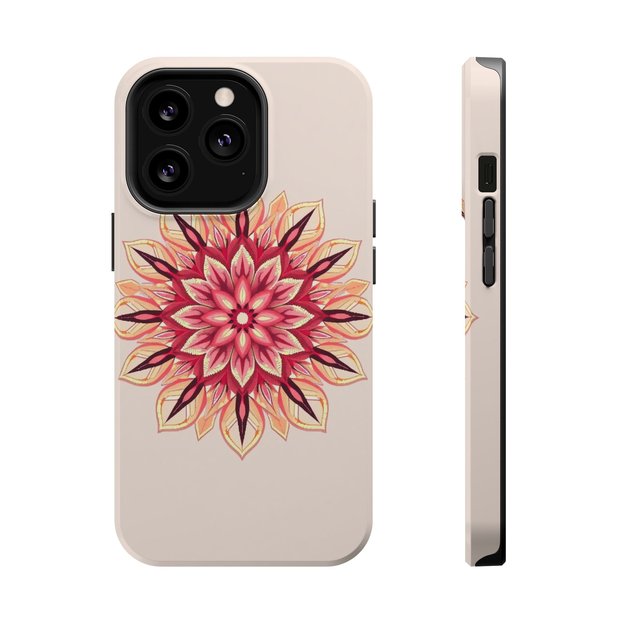 iPhone Floral Mandala Pixel Art -Bit Slim Everyday Designer Case · iPhone Case