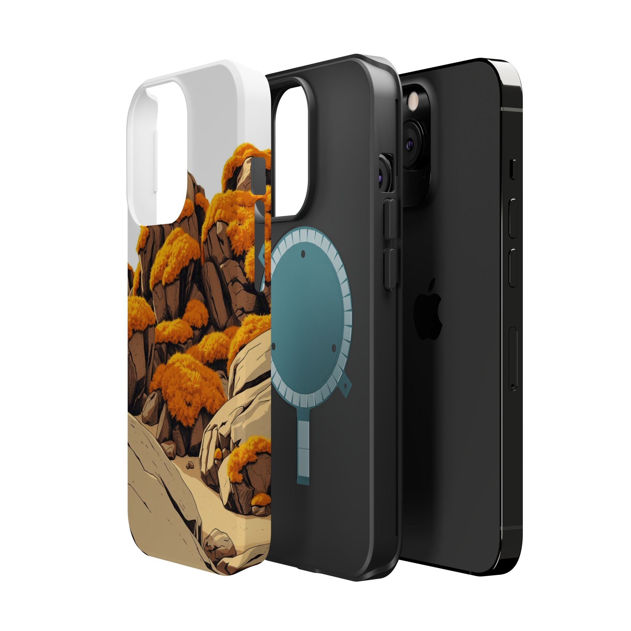 iPhone Moss Covered Rocks Bold Art Bold Modern Everyday Snap Case · iPhone Case