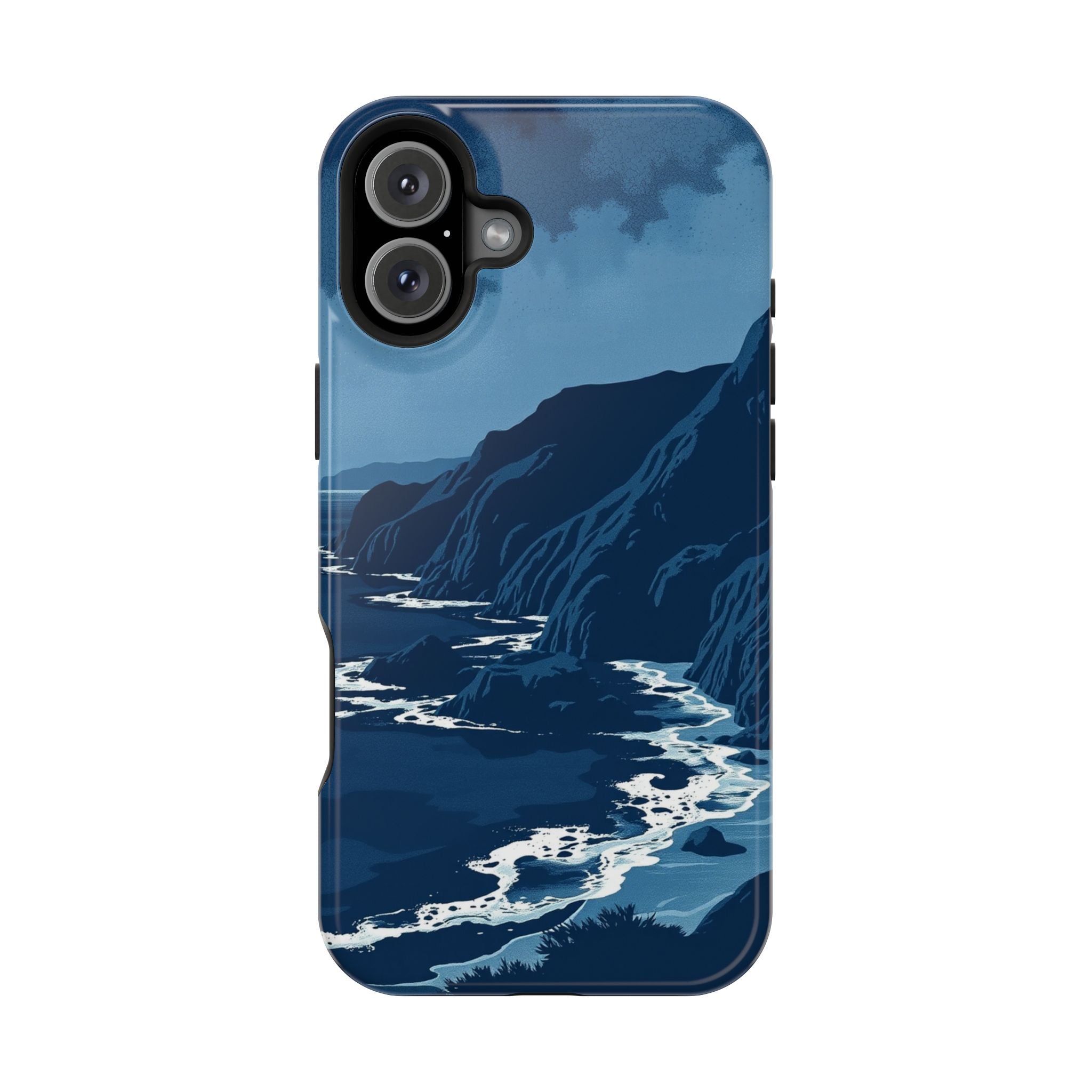 iPhone Midnight Blue And Silver Hibiscus Coast Carry Case Slim Snap Case · iPhon