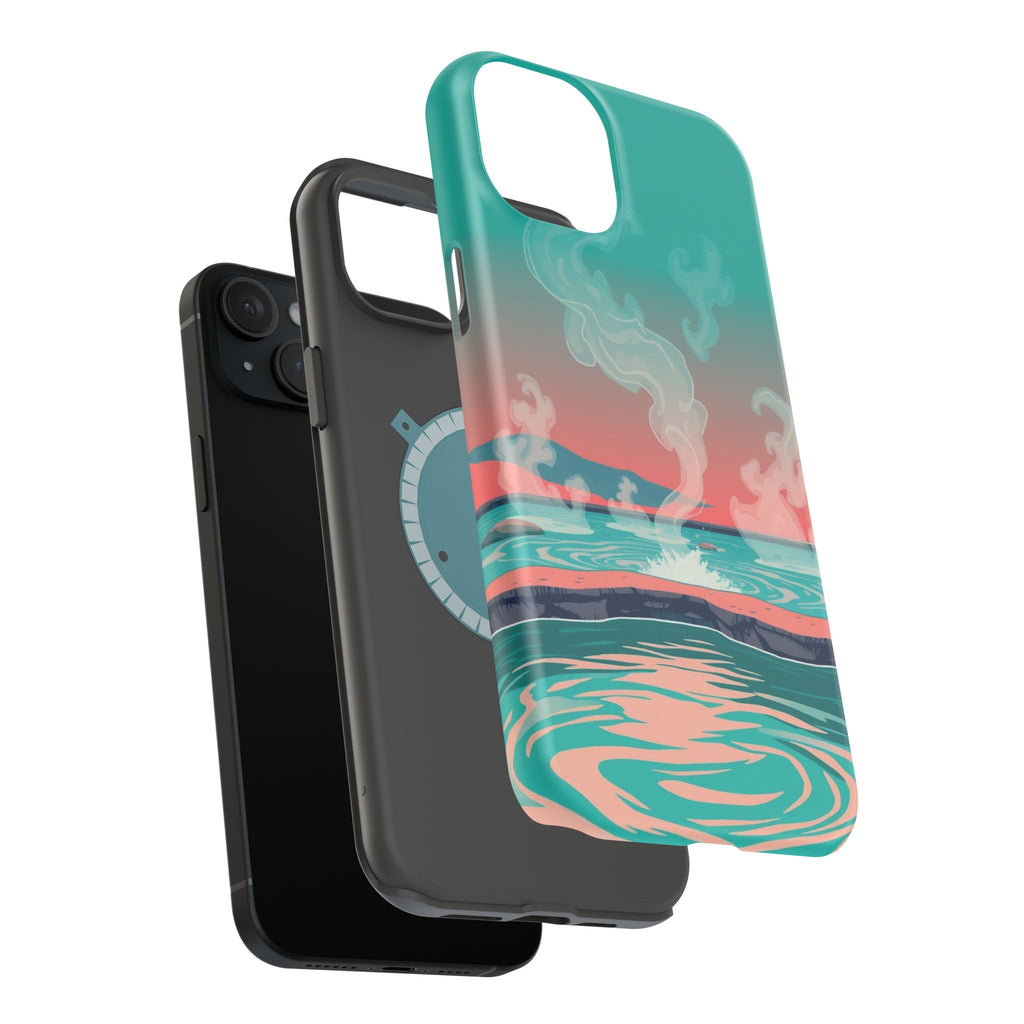 iPhone Hot Spring Steam Pop Art Bold Slim Everyday Designer Case · iPhone Case