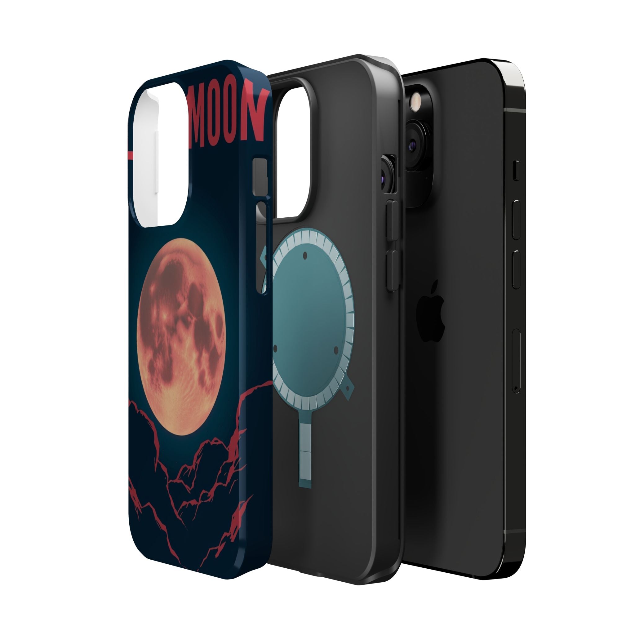 iPhone Blood Moon Rise Vintage Retro Poster Slim Everyday Designer Case · iPhone