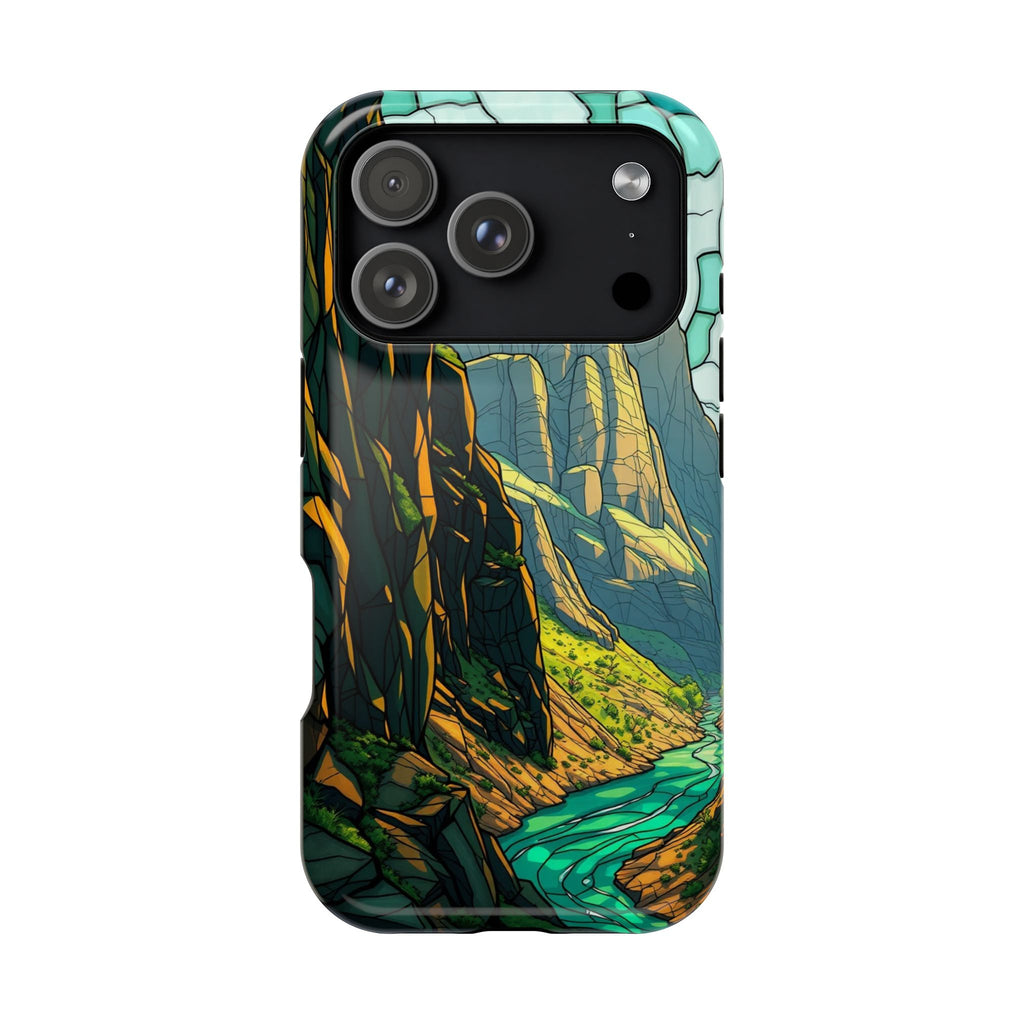 iPhone Emerald Green And Gold River Canyon Slim iPhone Everyday · iPhone Case