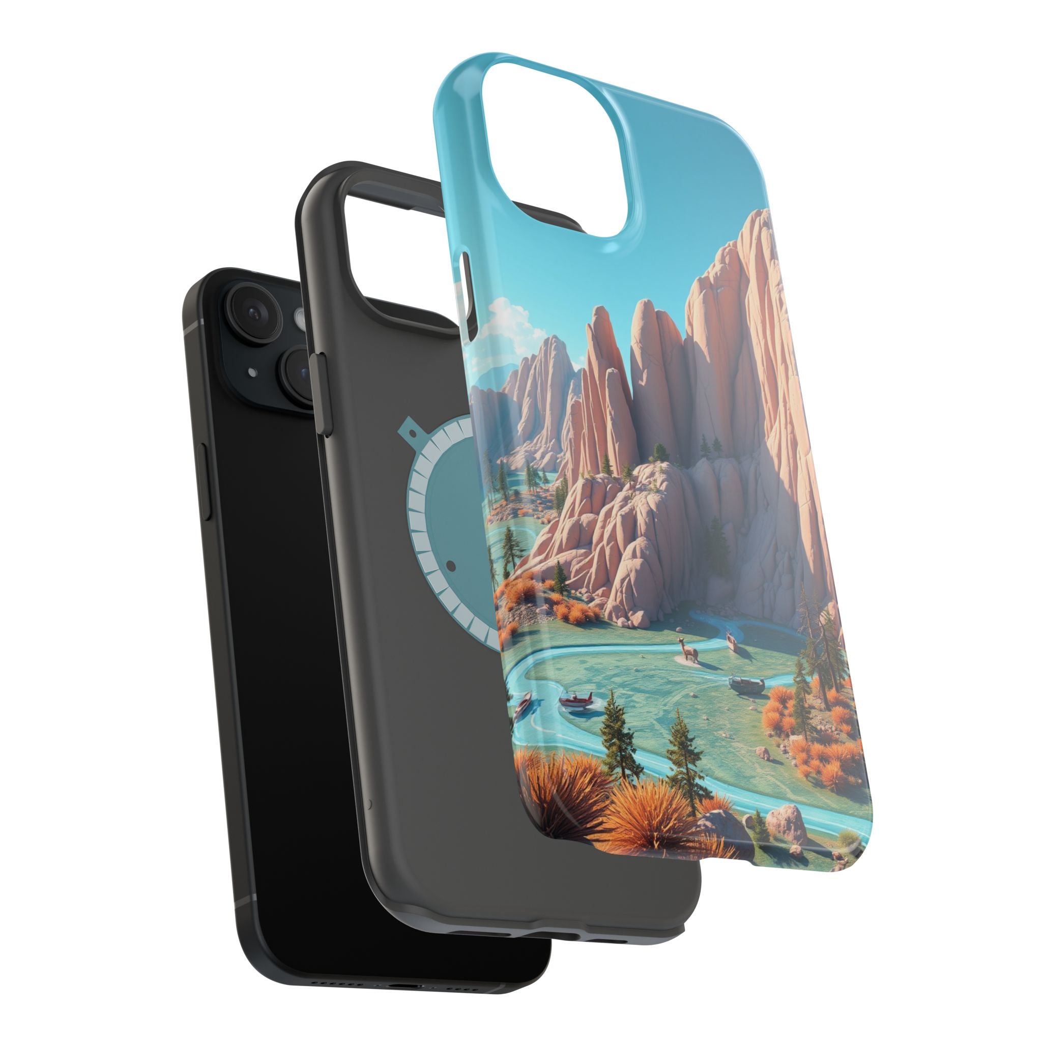 iPhone Pine Ridge Electric Art Slim Everyday Designer Case · iPhone Case