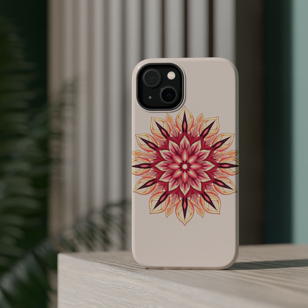 iPhone Floral Mandala Pixel Art -Bit Slim Everyday Designer Case · iPhone Case