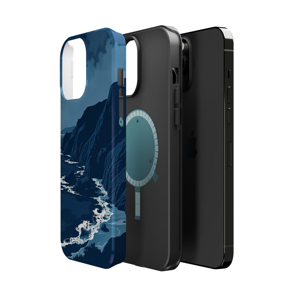 iPhone Midnight Blue And Silver Hibiscus Coast Carry Case Slim Snap Case · iPhon