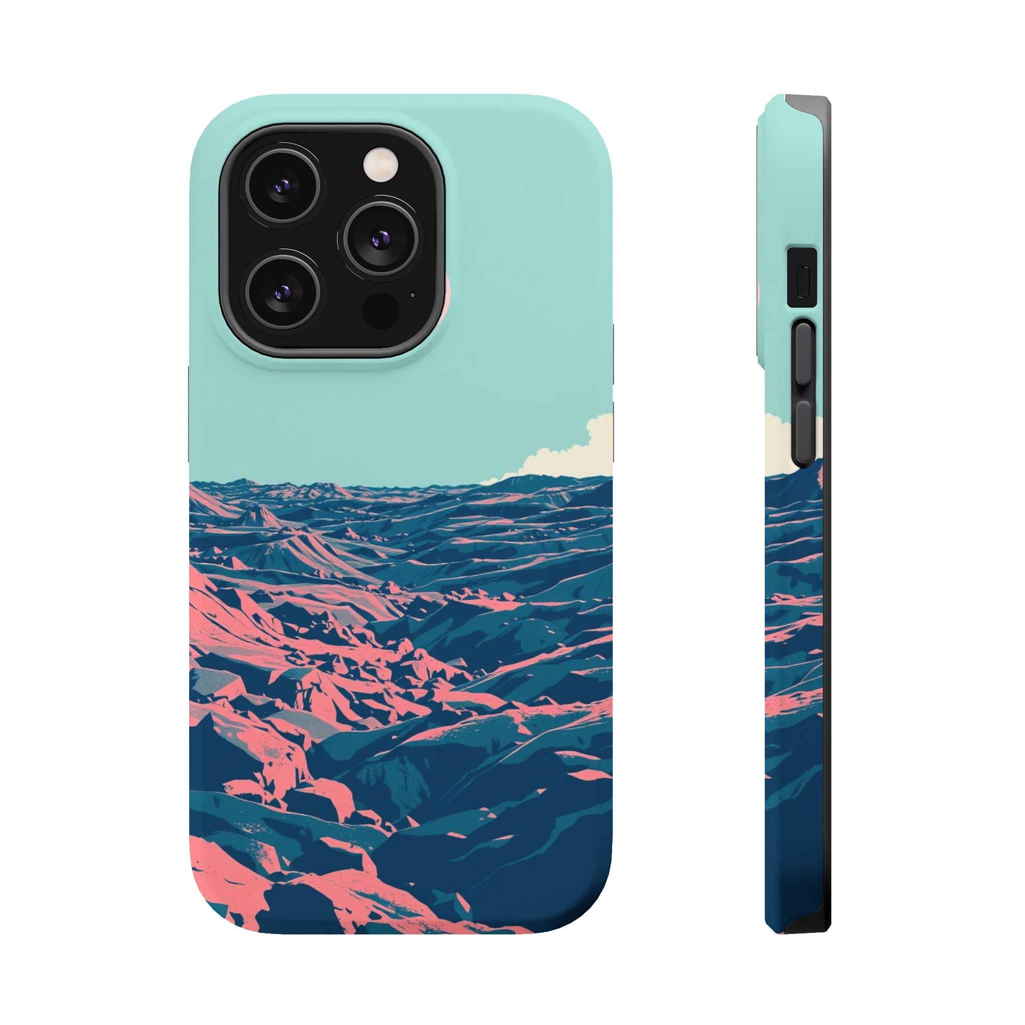 iPhone Mint And Blush Lava Field Bold Modern Everyday Snap Case · iPhone Case