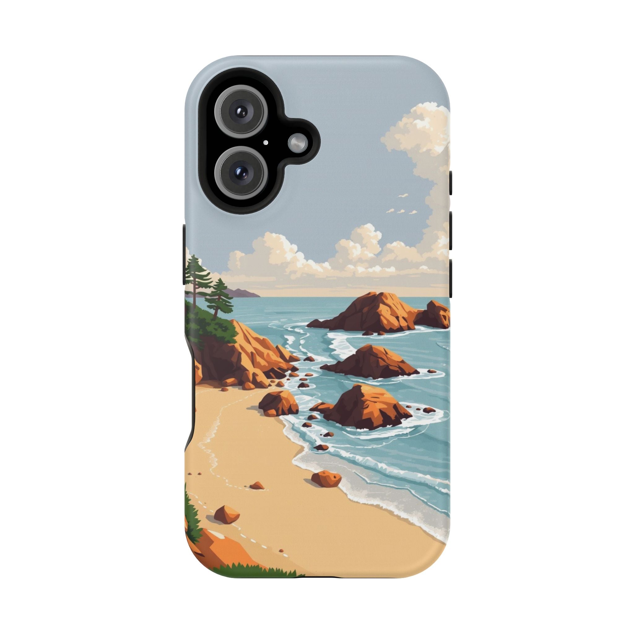 iPhone Mustard And Rust Pebble Beach Slim Everyday Designer Case · iPhone Case