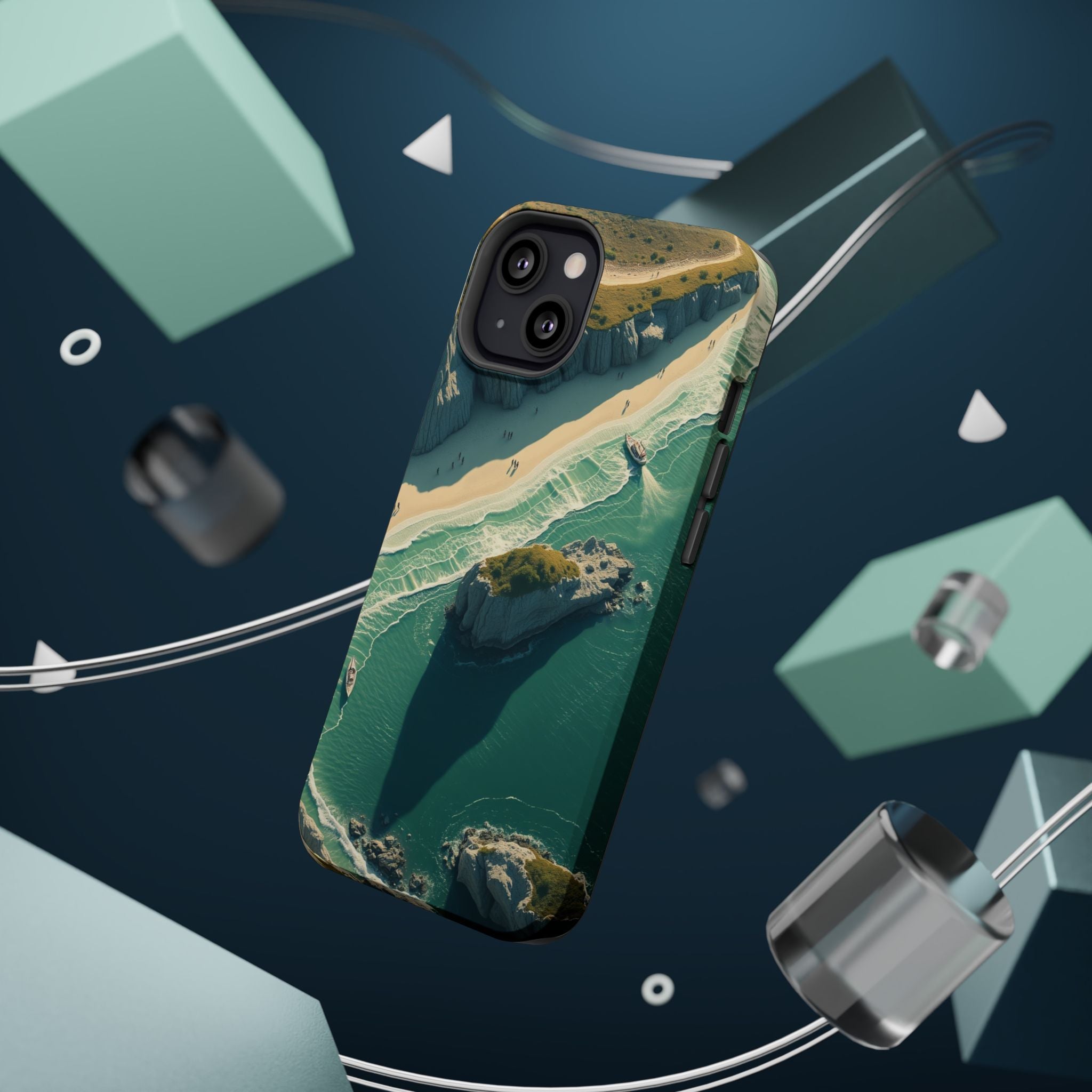 iPhone Sage And Ivory Shoreline Aerial Slim Everyday Designer Case · iPhone Case