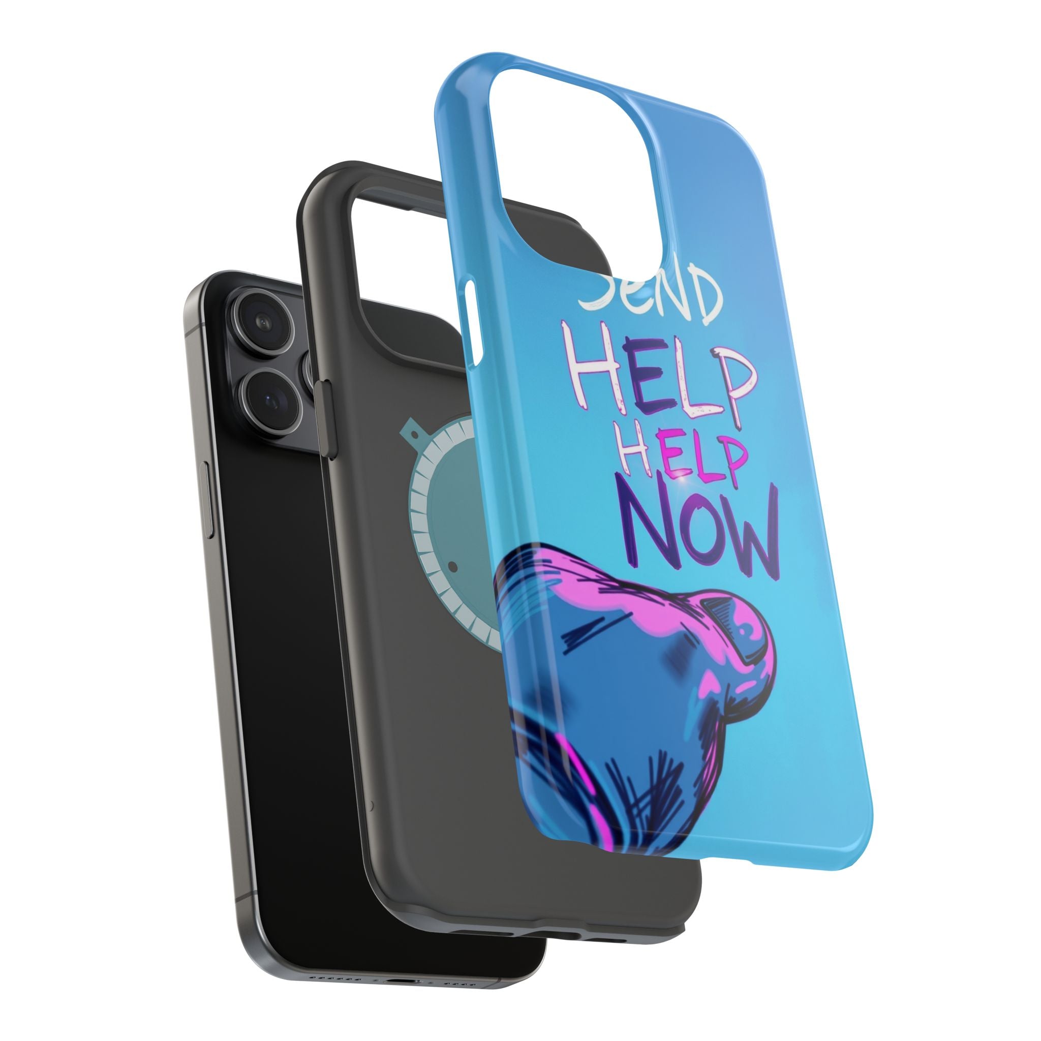iPhone Radiant Send Help Now Design Slim Everyday Designer Case · iPhone Case