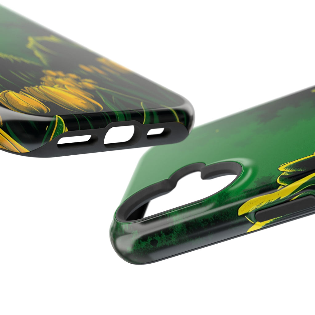 iPhone Tulip Row Emerald Green And Gold Slim Snap Case · iPhone Case