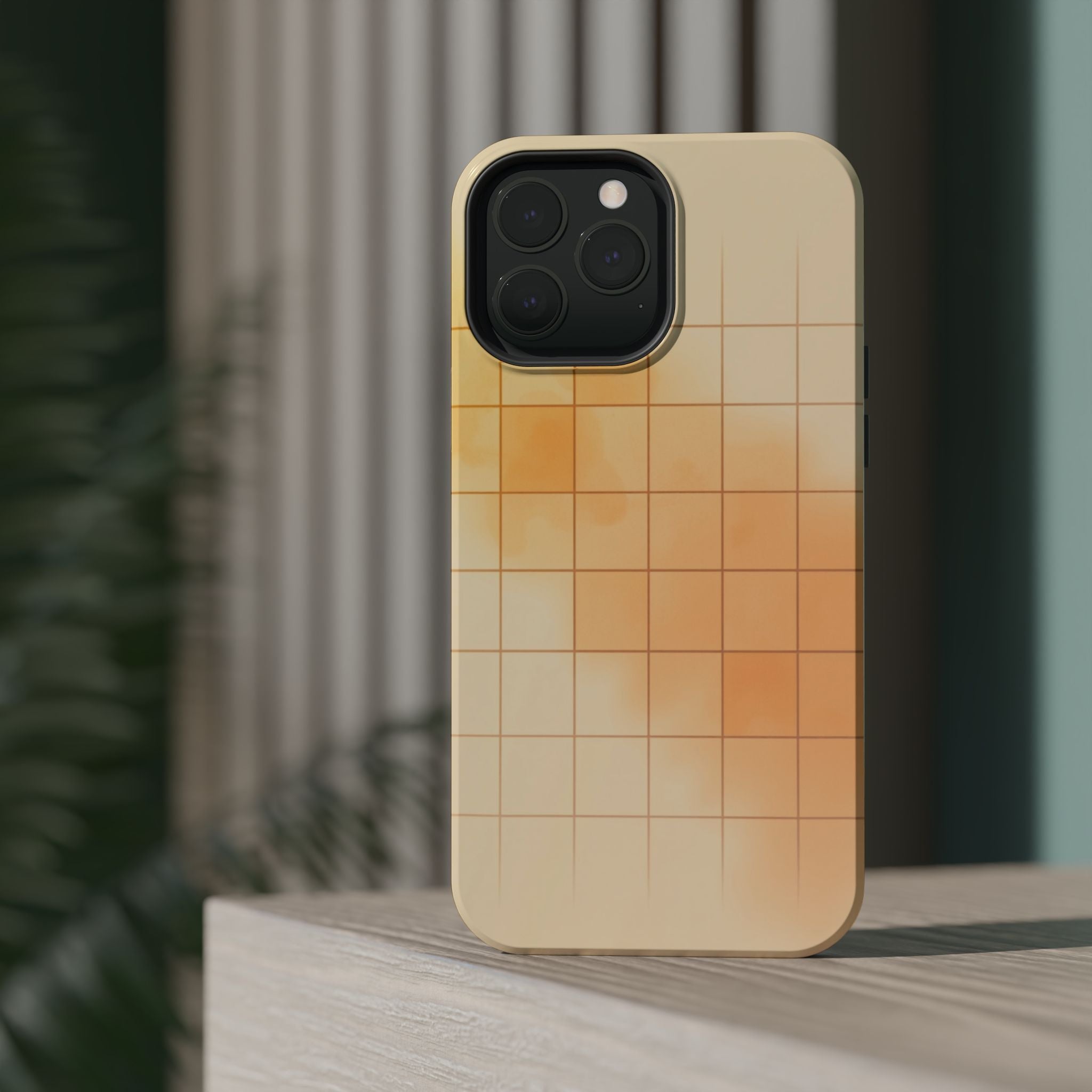 iPhone Op Art Grid Vibrant Watercolor Slim Everyday Designer Case · iPhone Case