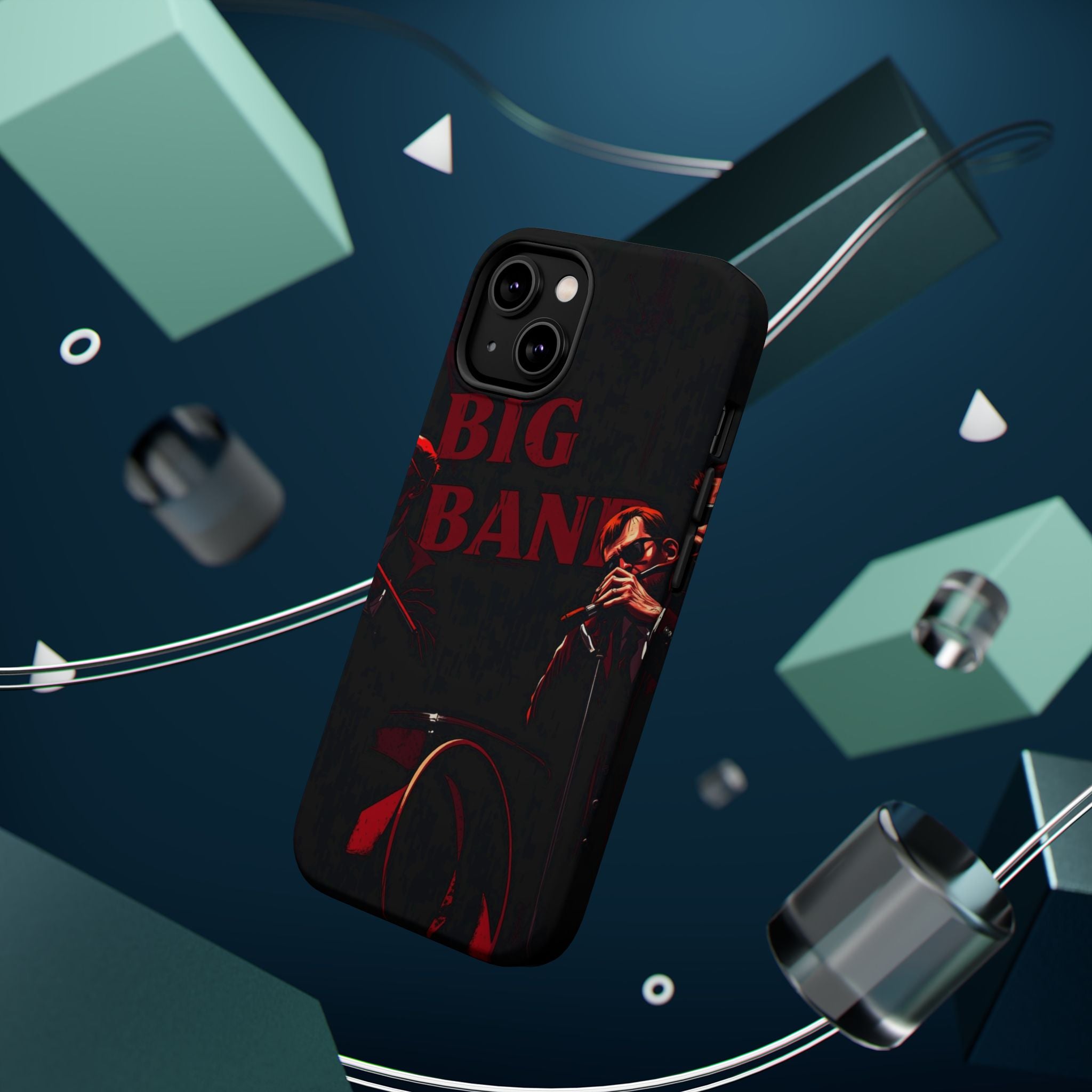 iPhone Black And Crimson Big Band Era Slim Everyday Designer Case · iPhone Case