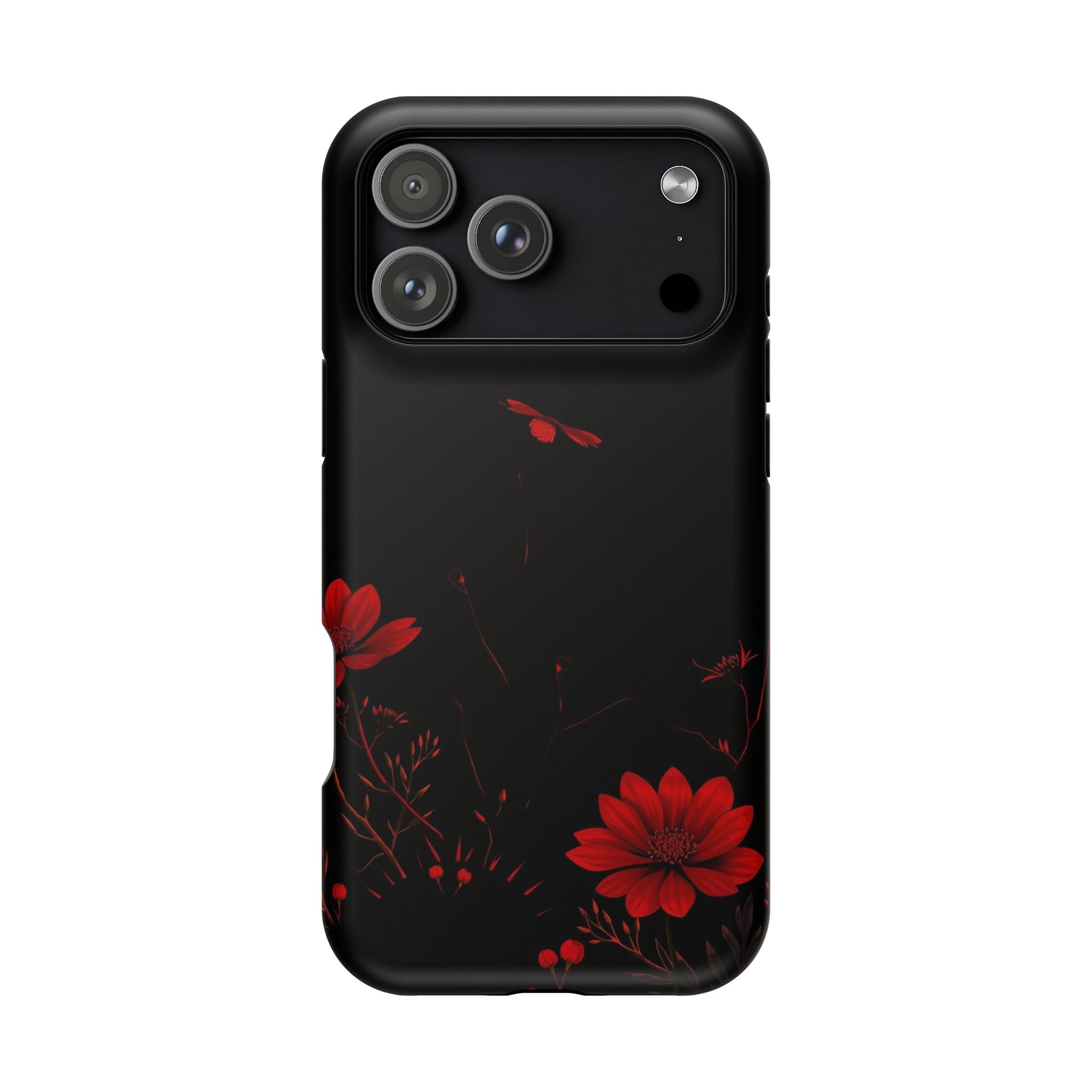 iPhone Black And Crimson Desert Flower Slim Everyday Designer Case · iPhone Case