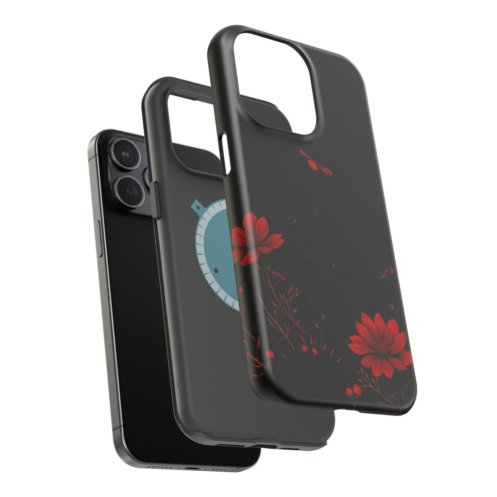 iPhone Black And Crimson Desert Flower Slim Everyday Designer Case · iPhone Case