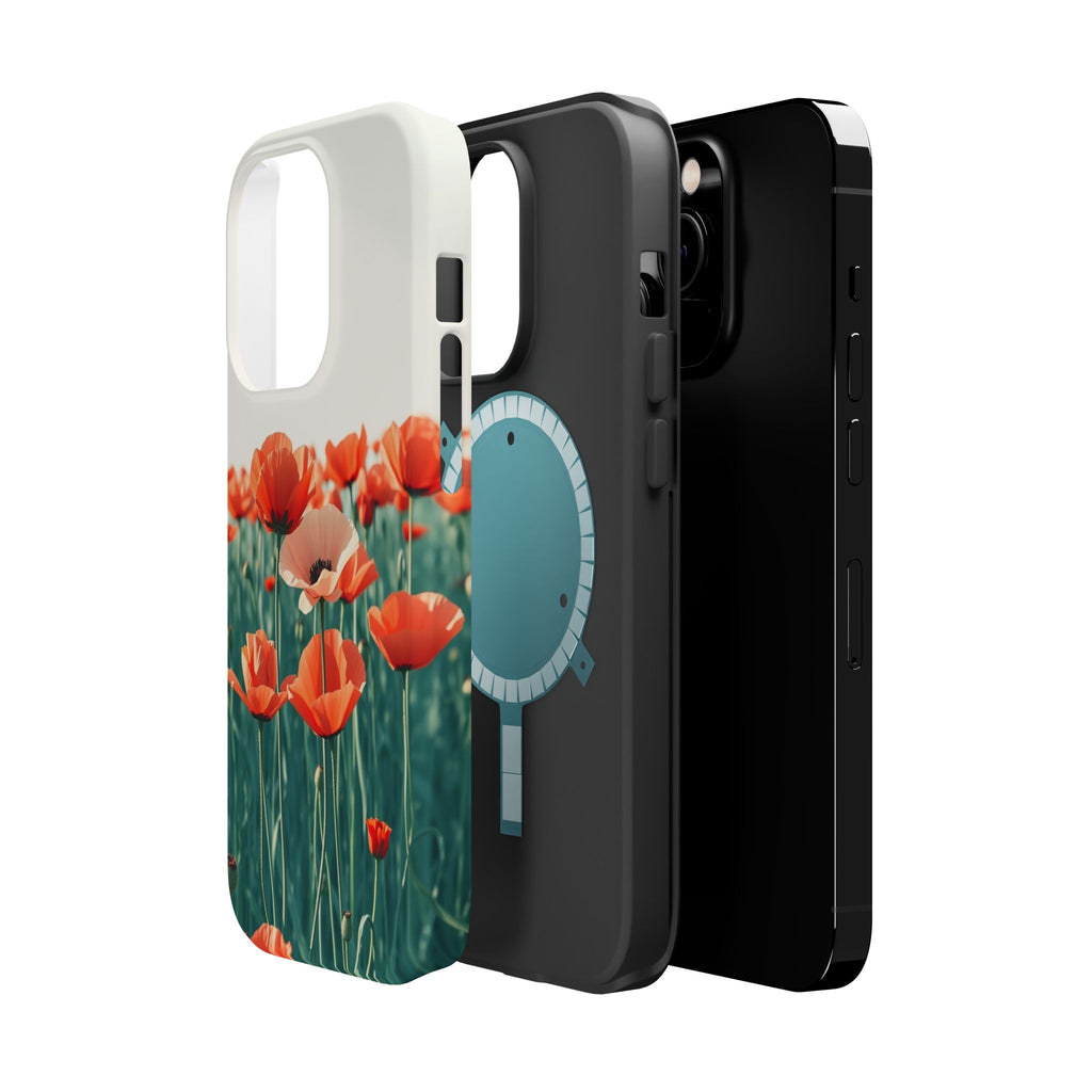 iPhone Mint And Blush Poppy Field 10 Slim Everyday Designer Case · iPhone Case