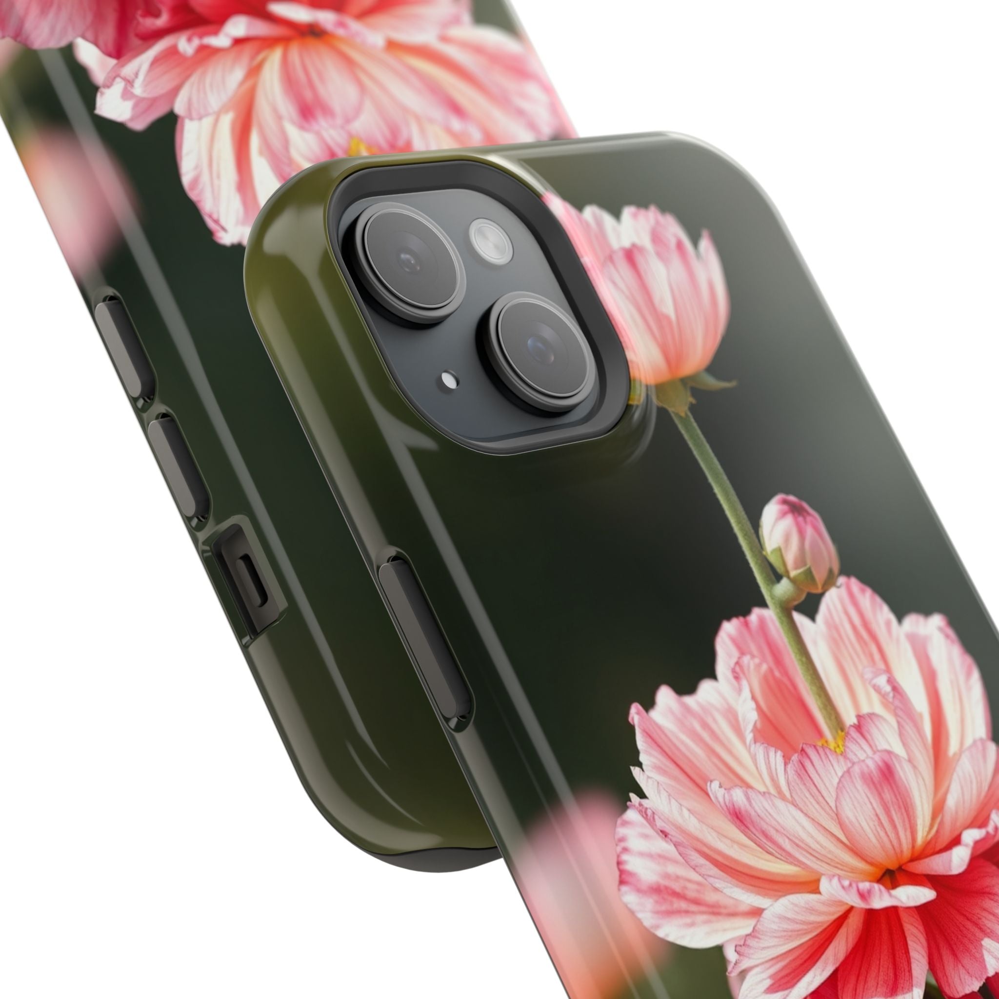 iPhone Ranunculus Stack Vibrant Watercolor Slim Snap Case · iPhone Case