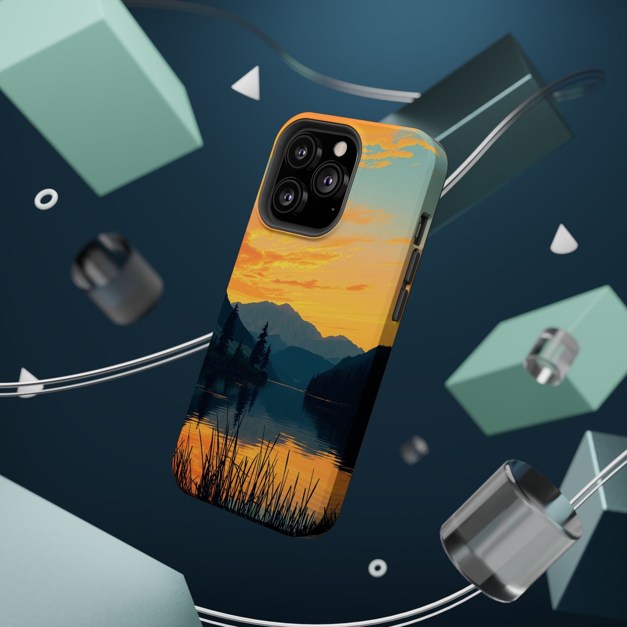 iPhone Lake at Twilight Oil Painting Impressionist iPhone Artistic · iPhone Case