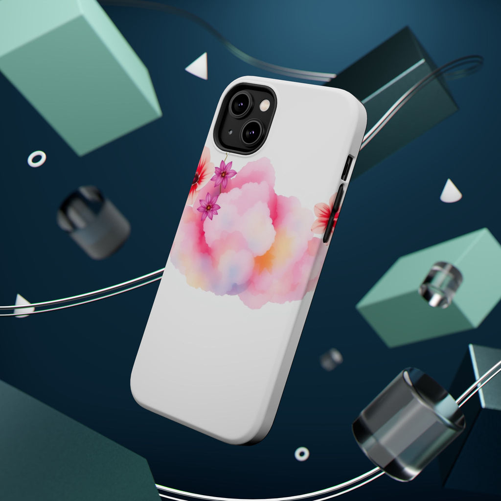 iPhone Pastel Floral Cloud Vibrant Watercolor Carry Case Slim Snap Case · iPhone