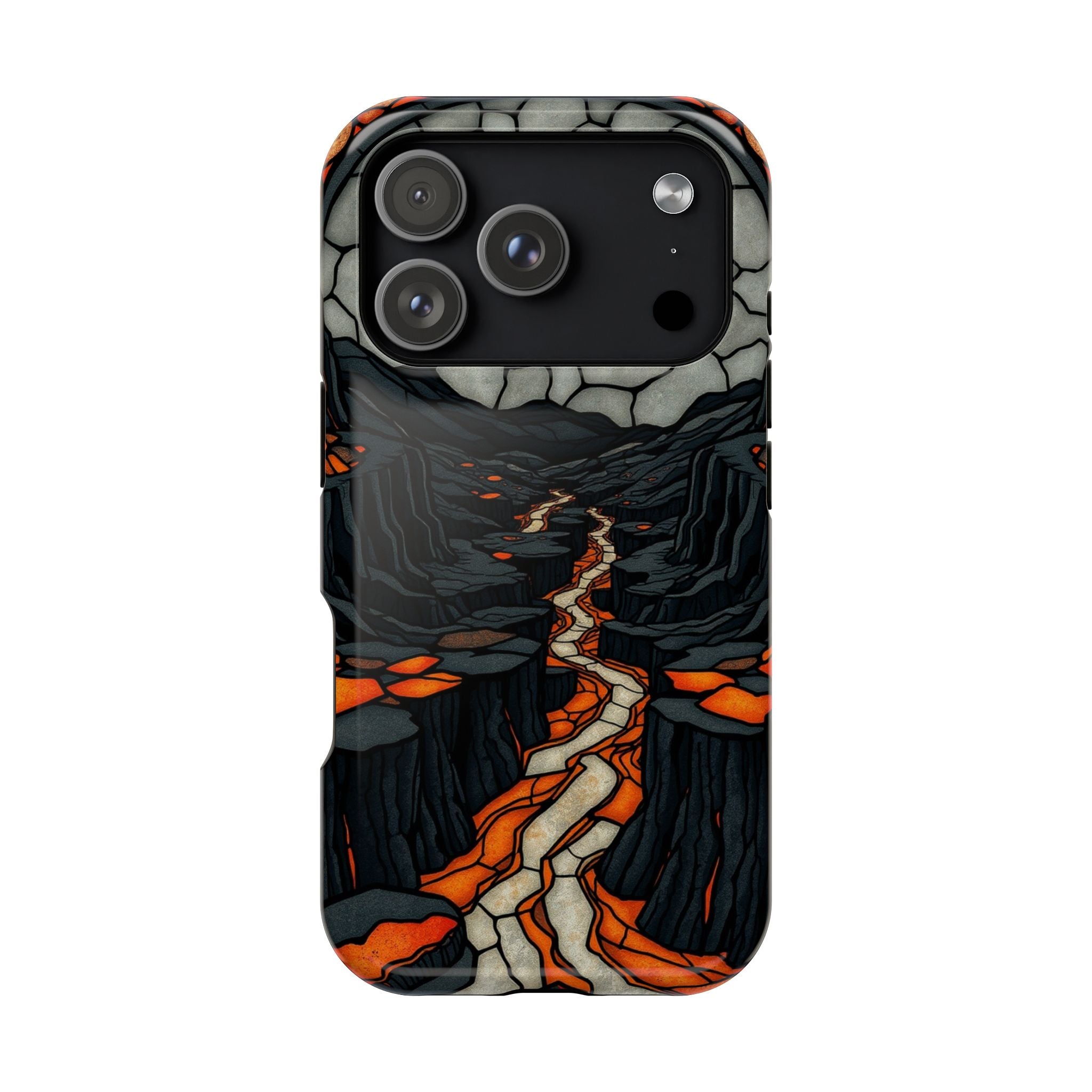 iPhone Charcoal And Copper Lava Field Slim Everyday Designer Case · iPhone Case