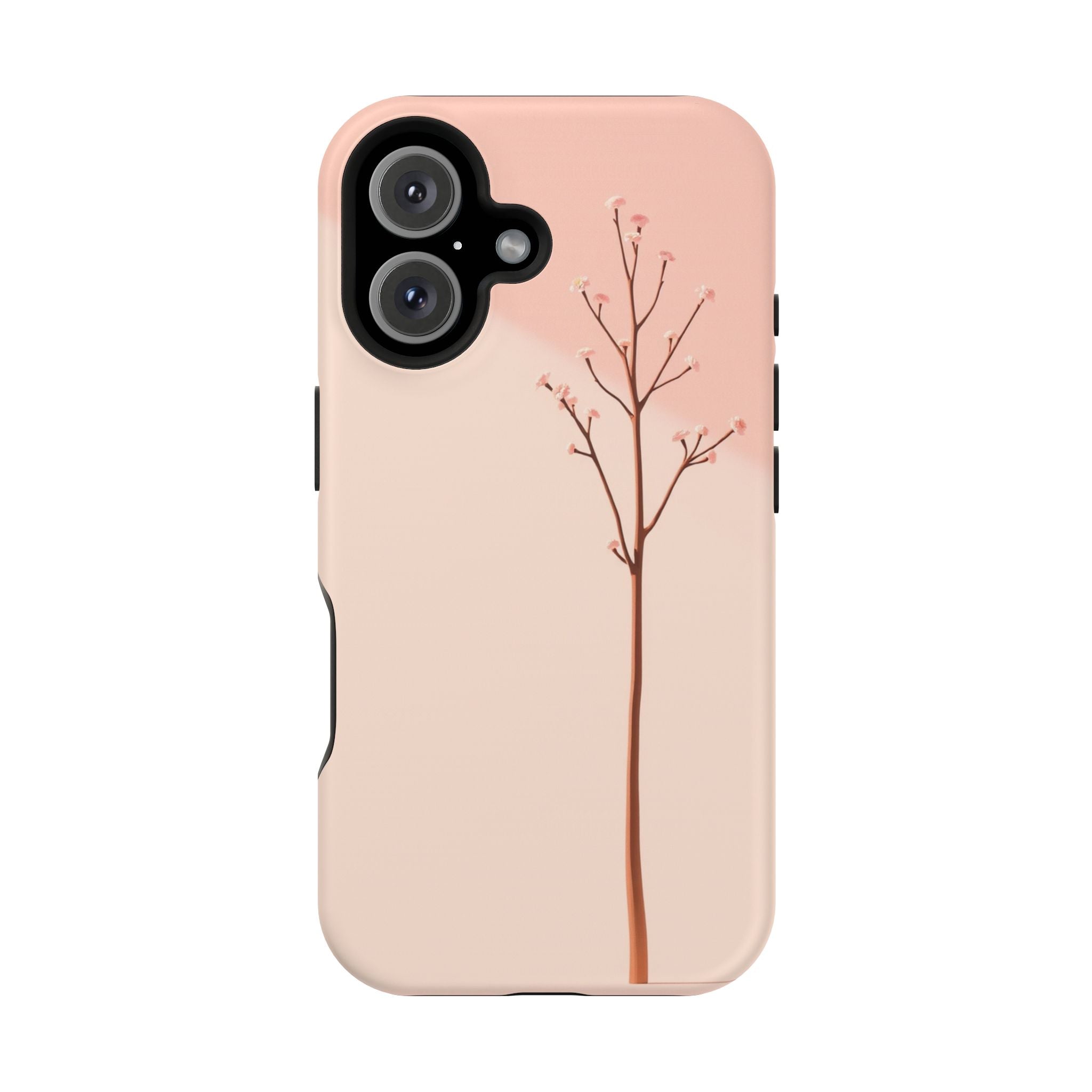 iPhone Rose Pink And Cream Minimalist Stem Slim iPhone Everyday · iPhone Case